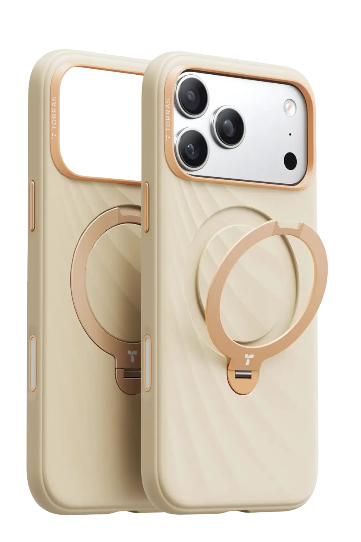 Torras Apple iPhone 18 Pro Ostand Q3 Silicone Wind Standlı Magsafe Kapak - Turuncu