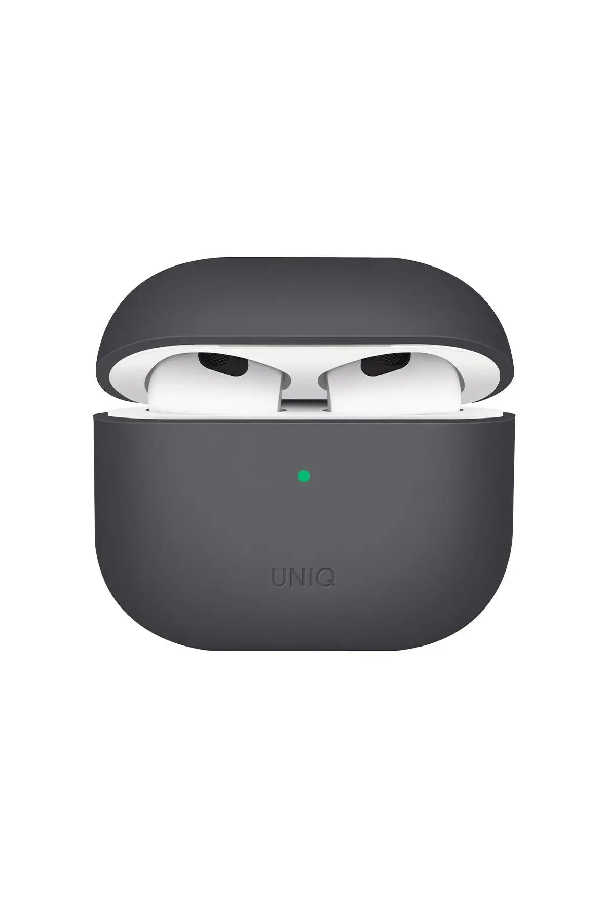 Uniq Apple Airpods 3 (3.nesil) Lino Silikon Kılıf - Gri
