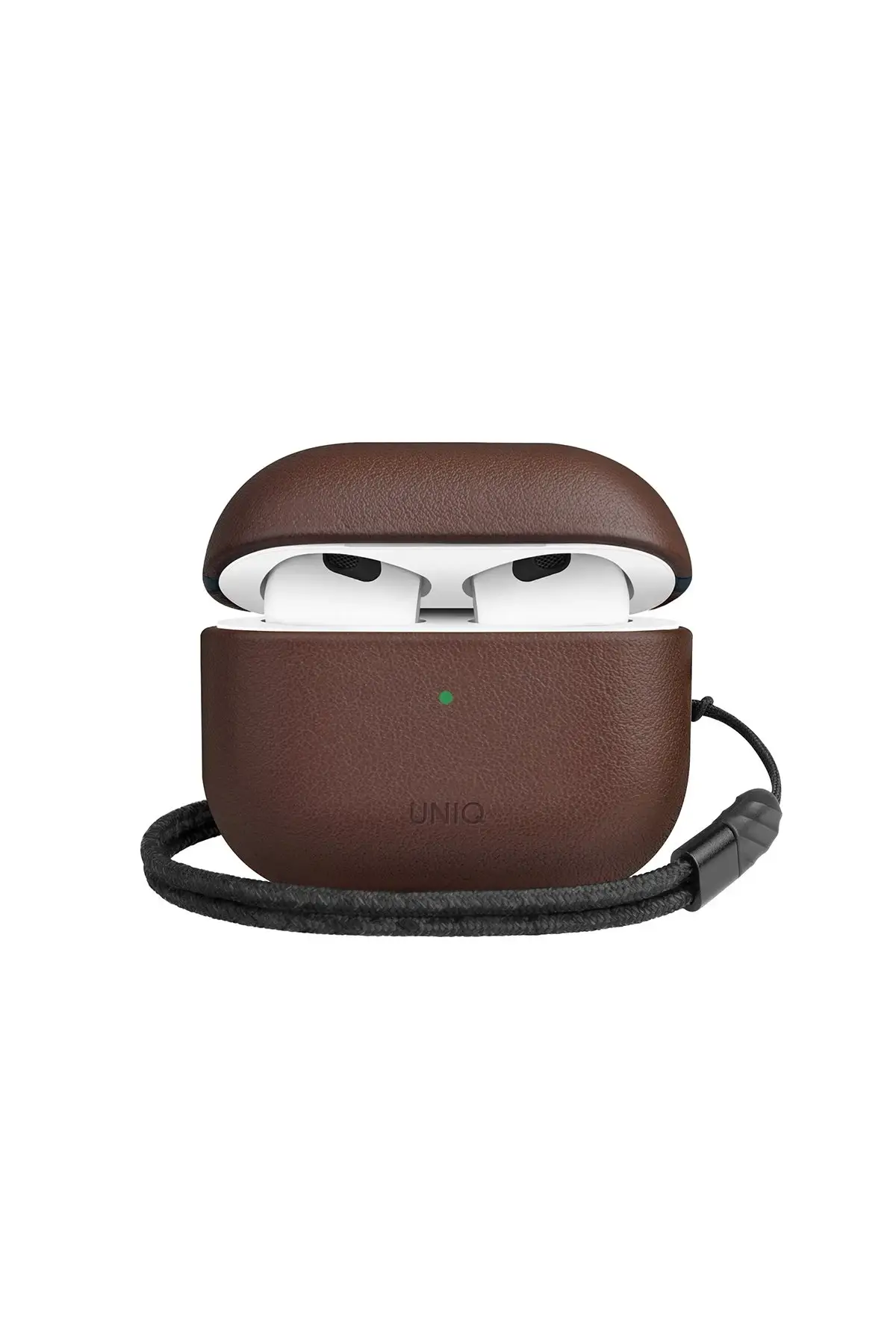 Uniq Apple Airpods 3 (3.nesil) Terra Genuine Deri Kılıf - Kahverengi