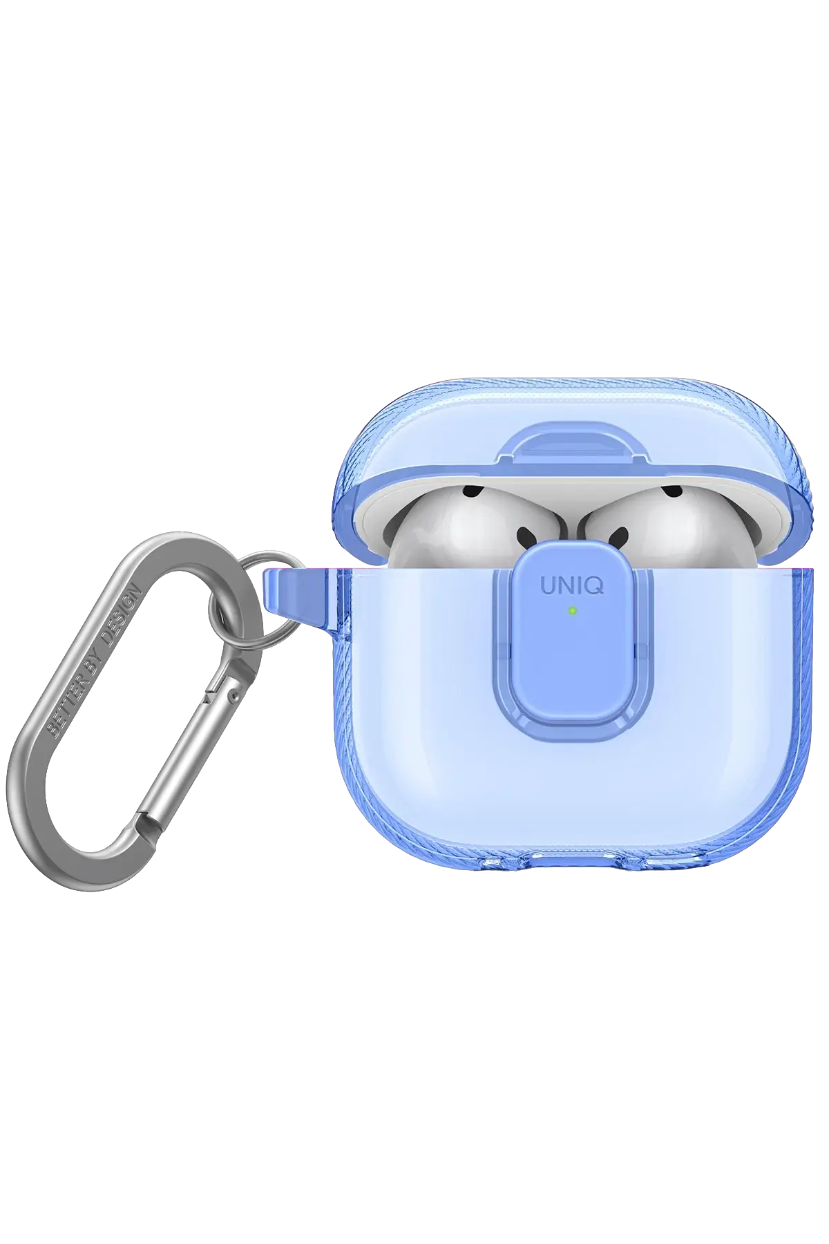 Uniq Apple Airpods 4 (4.nesil) Glase Pro Kilitli Kılıf - Mavi