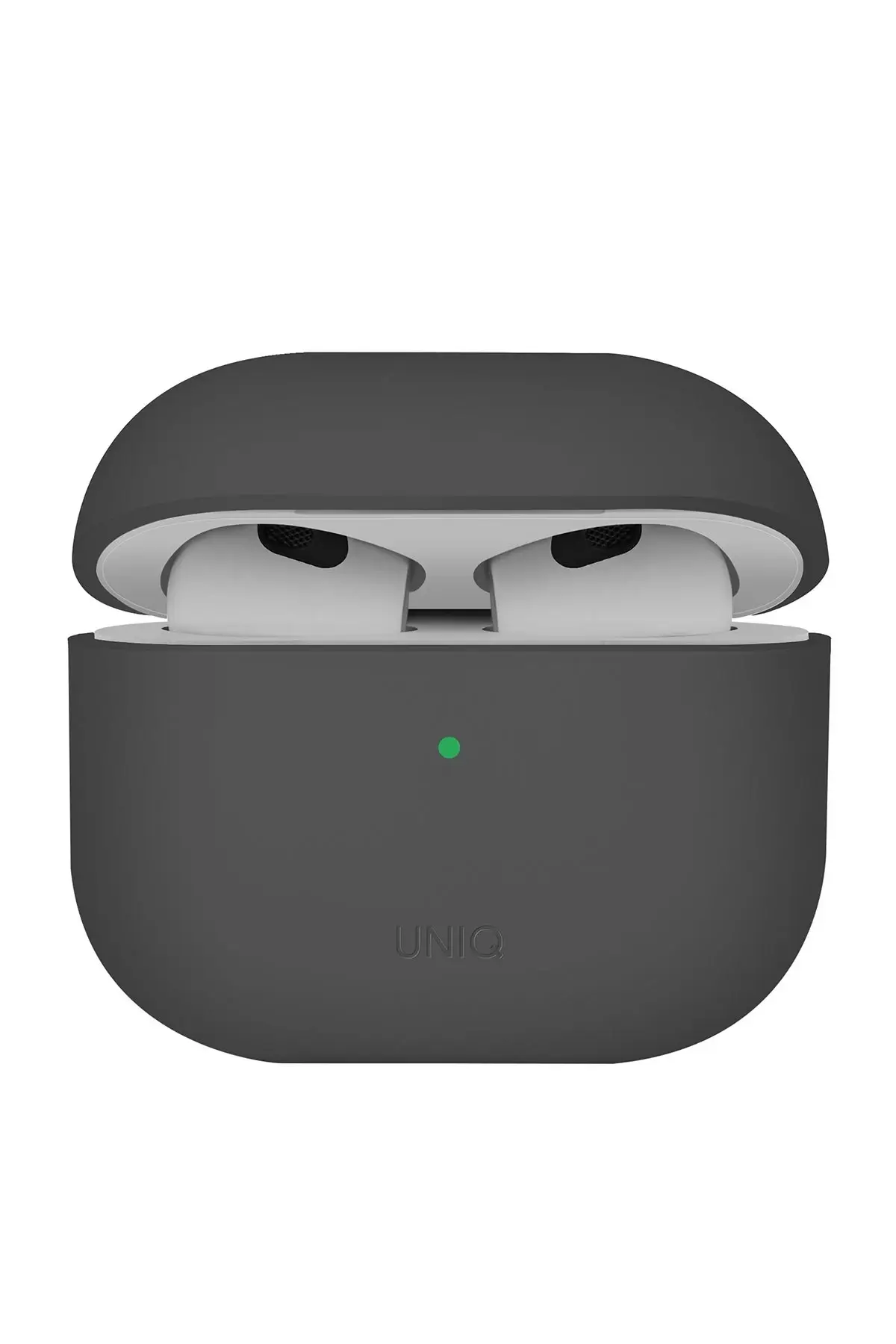 Uniq Apple Airpods 4 (4.nesil) Lino Silikon Kılıf - Gri