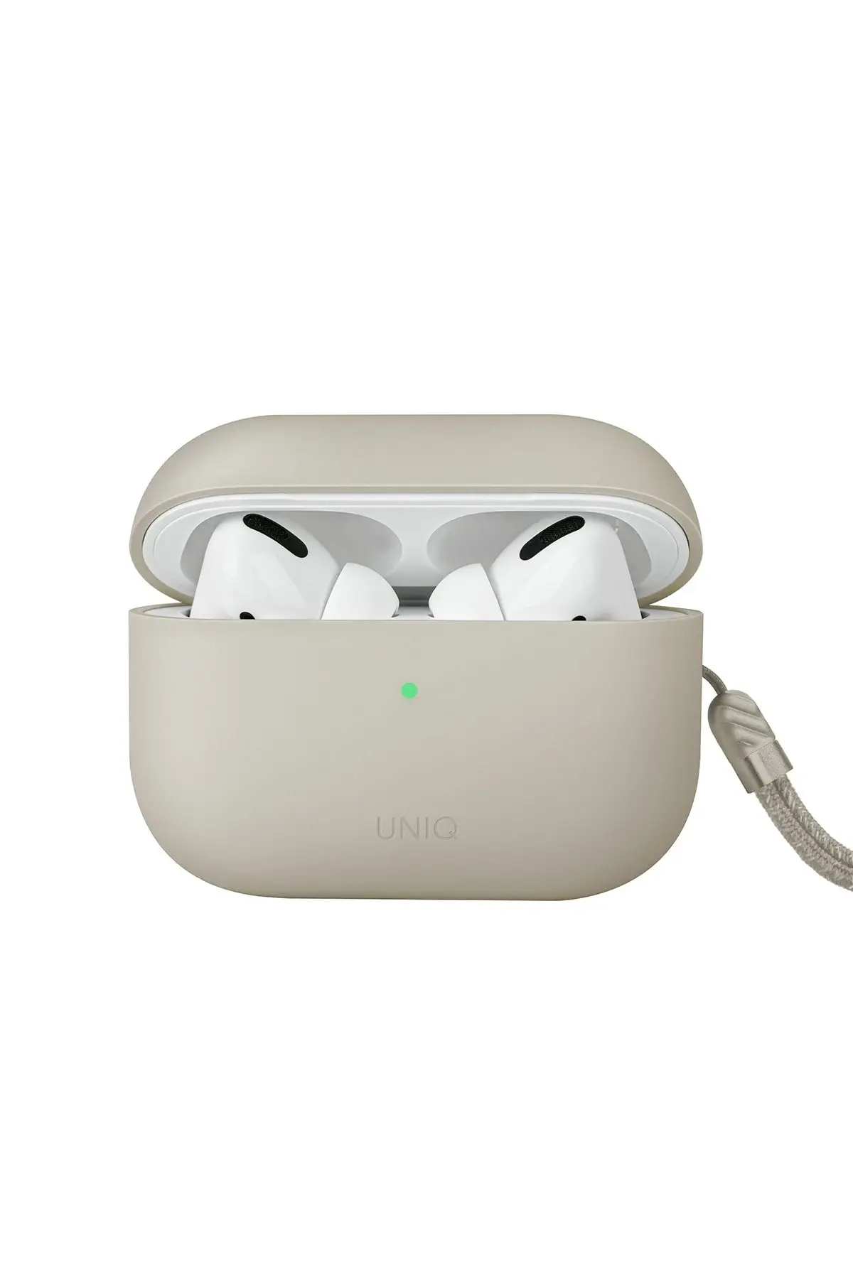 Uniq Apple Airpods Pro 2 (2.nesil) Lino Silikon Kılıf - Bej
