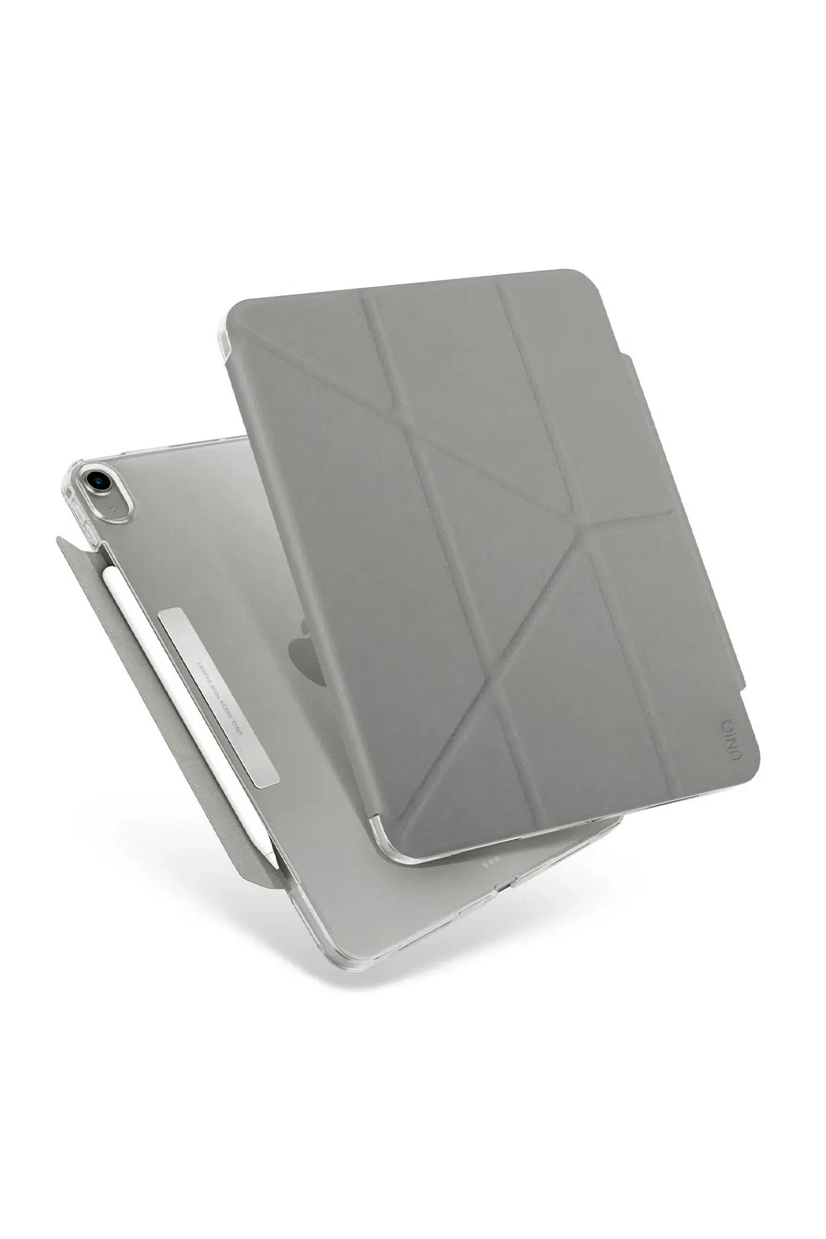 Uniq Apple iPad 2025 10.9 10.Nesil (A16) Camden Katlanabilir Tablet Kapak - Gri