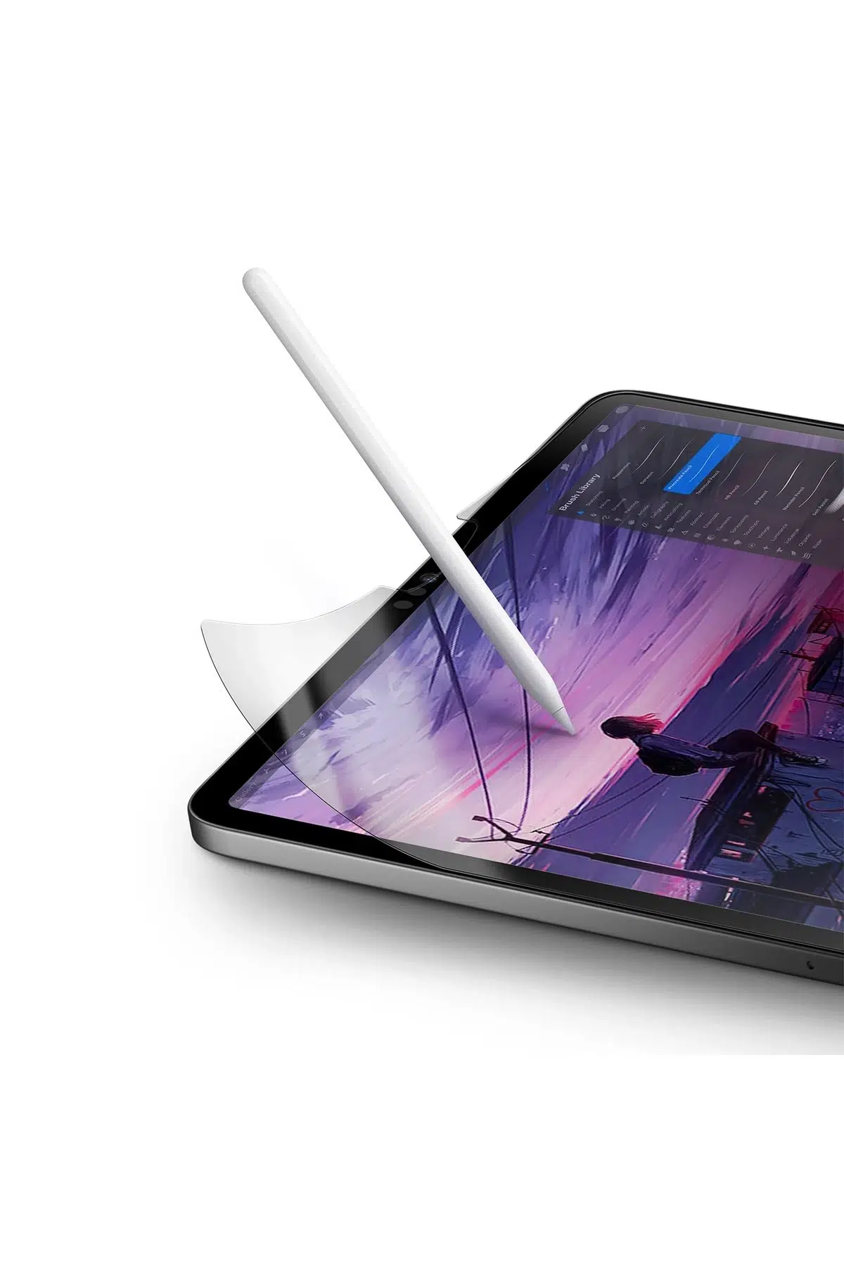 Uniq Apple iPad Pro 13 (2024) Optix Paper Sketch Tablet Nano Koruyucu - Siyah