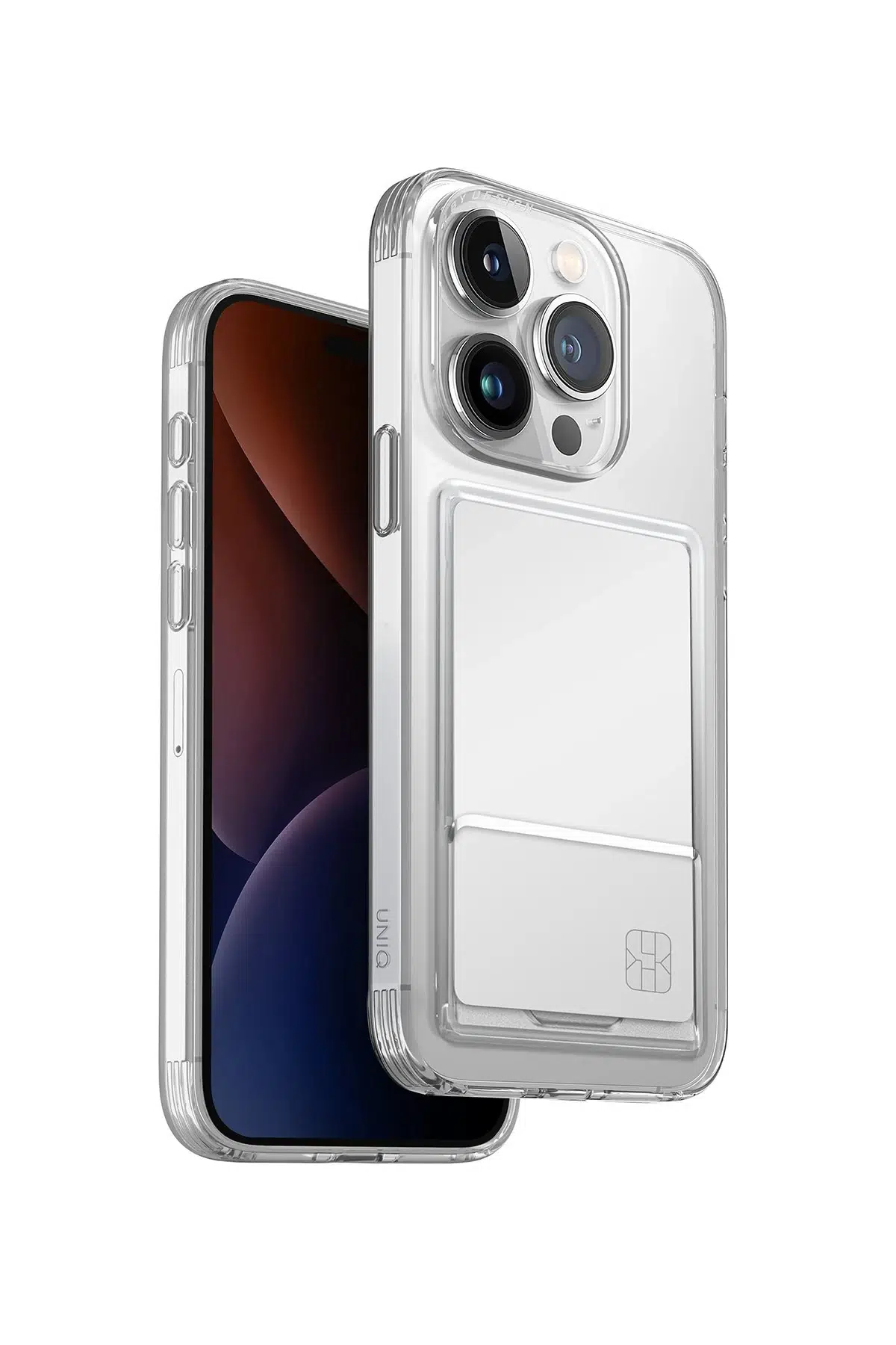 Uniq Apple iPhone 15 Pro Max Air Fender Kartvizitli Kapak - Şeffaf