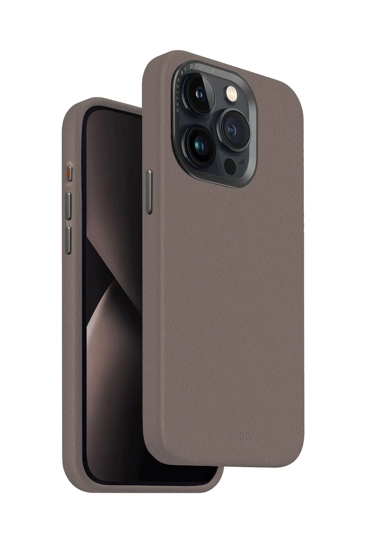 Uniq Apple iPhone 15 Pro Max Lyden Magsafe Deri Kapak - Titan Gri