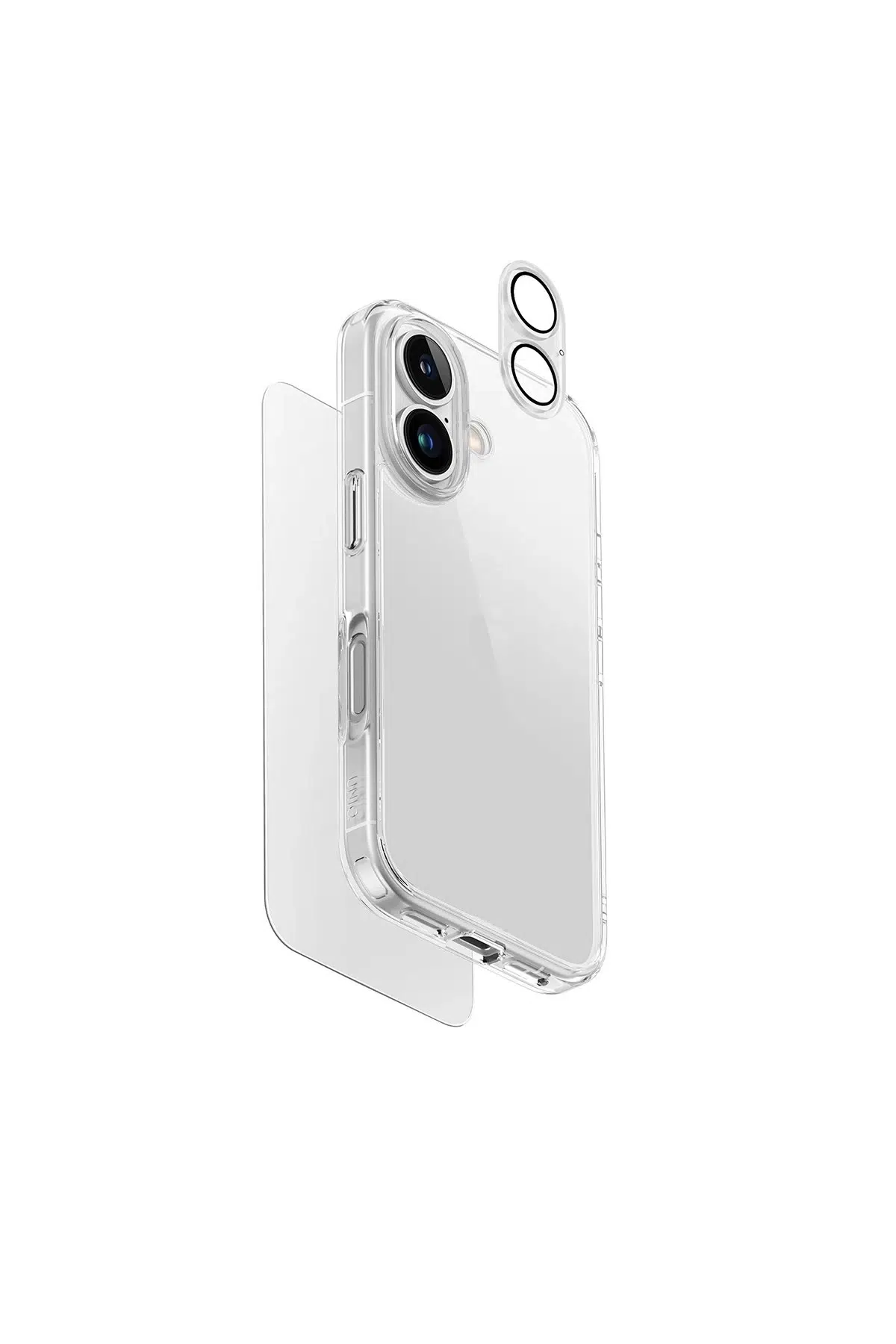 Uniq Apple iPhone 16 Clearvue 3in1 Set Kapak - Şeffaf