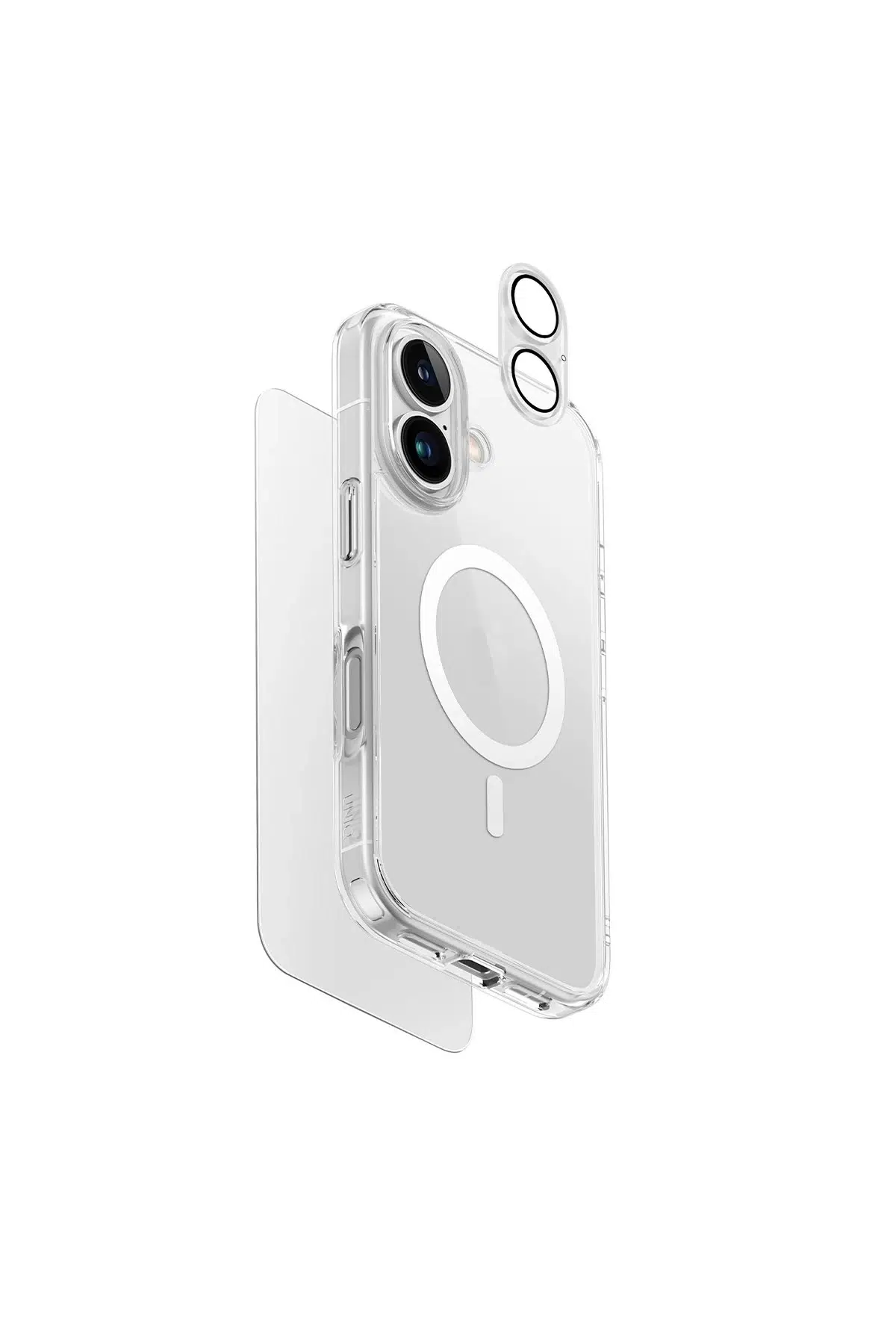 Uniq Apple iPhone 16 Clearvue Magsafe 3in1 Set Kapak - Şeffaf