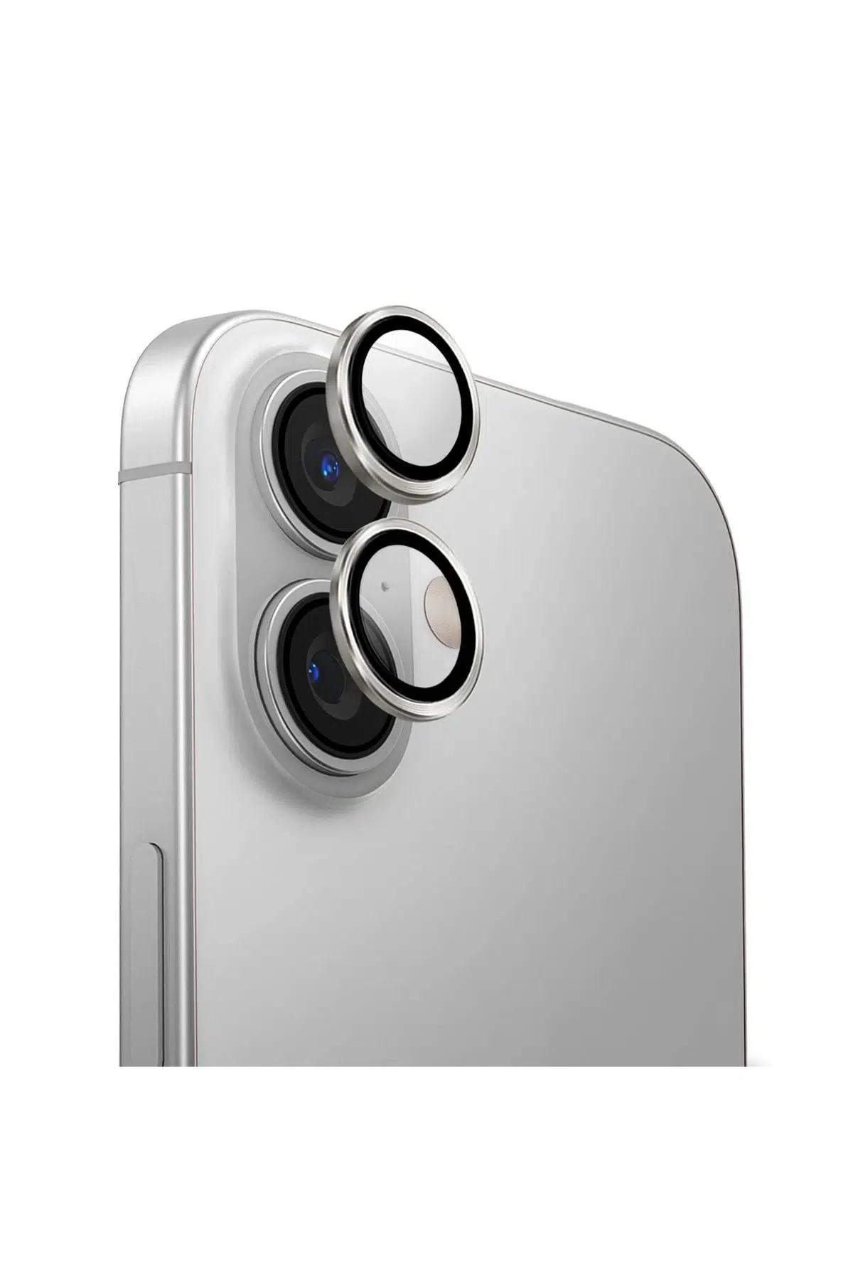 Uniq Apple iPhone 16 Optix Alüminyum Kamera Lens Koruyucu - Gümüş