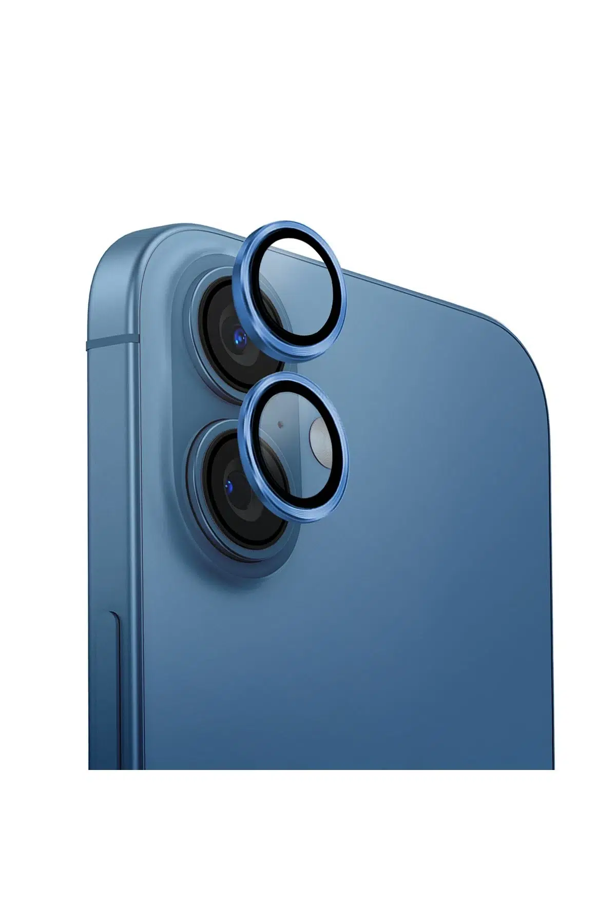 Uniq Apple iPhone 16 Optix Alüminyum Kamera Lens Koruyucu - Mavi