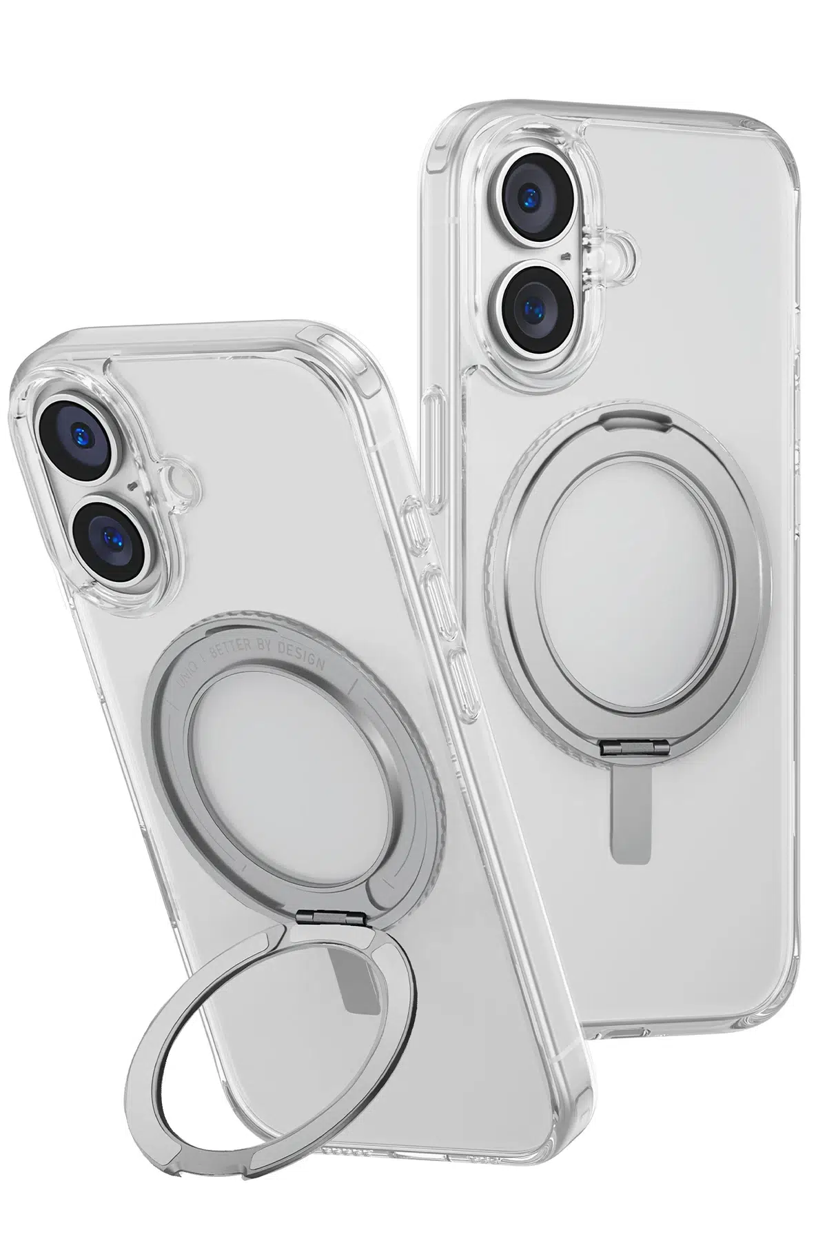 Uniq Apple iPhone 16 Plus Swivix Rotating Kickstand Kapak - Şeffaf