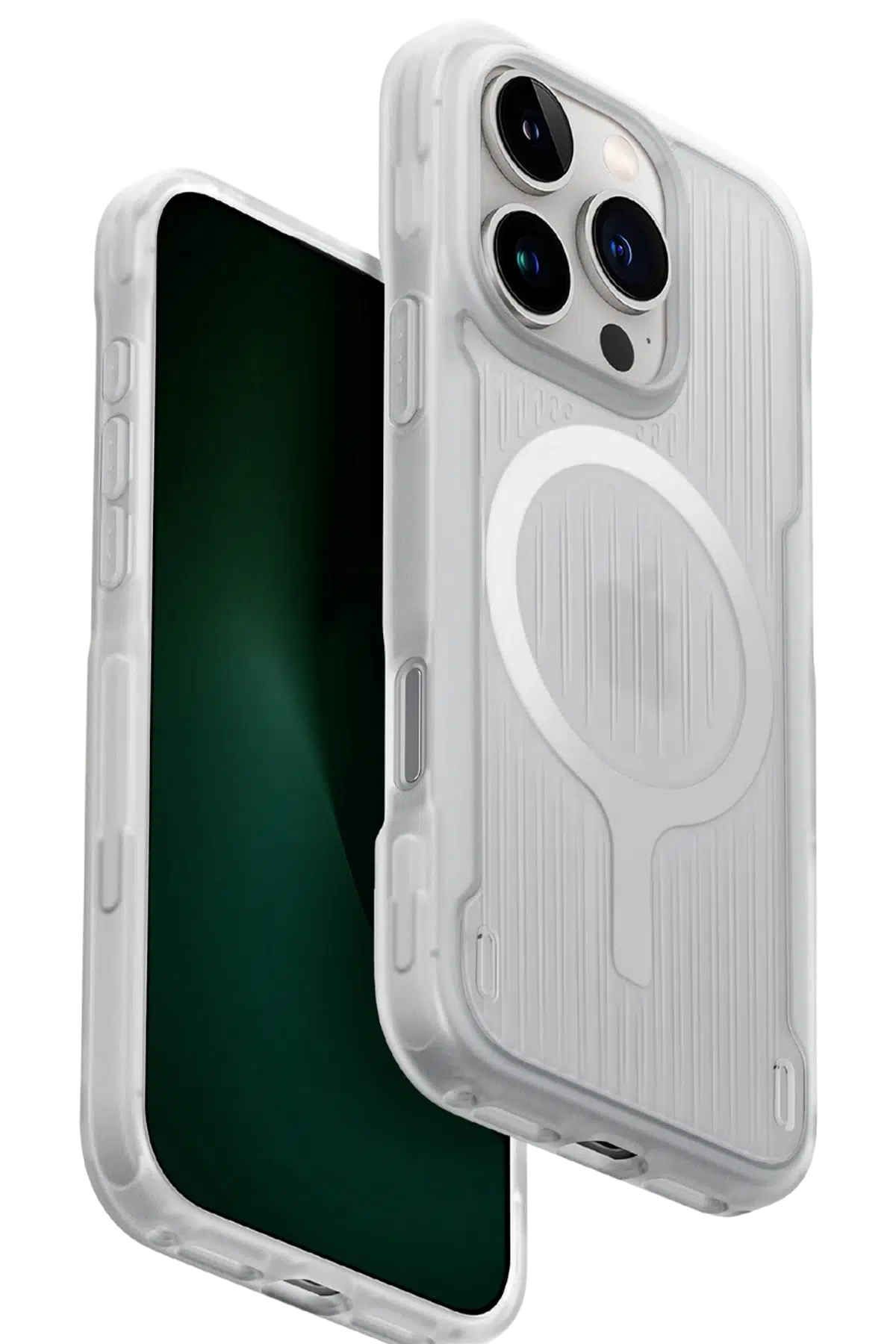 Uniq Apple iPhone 16 Pro Combat Active Magsafe Kapak - Şeffaf Fosforlu
