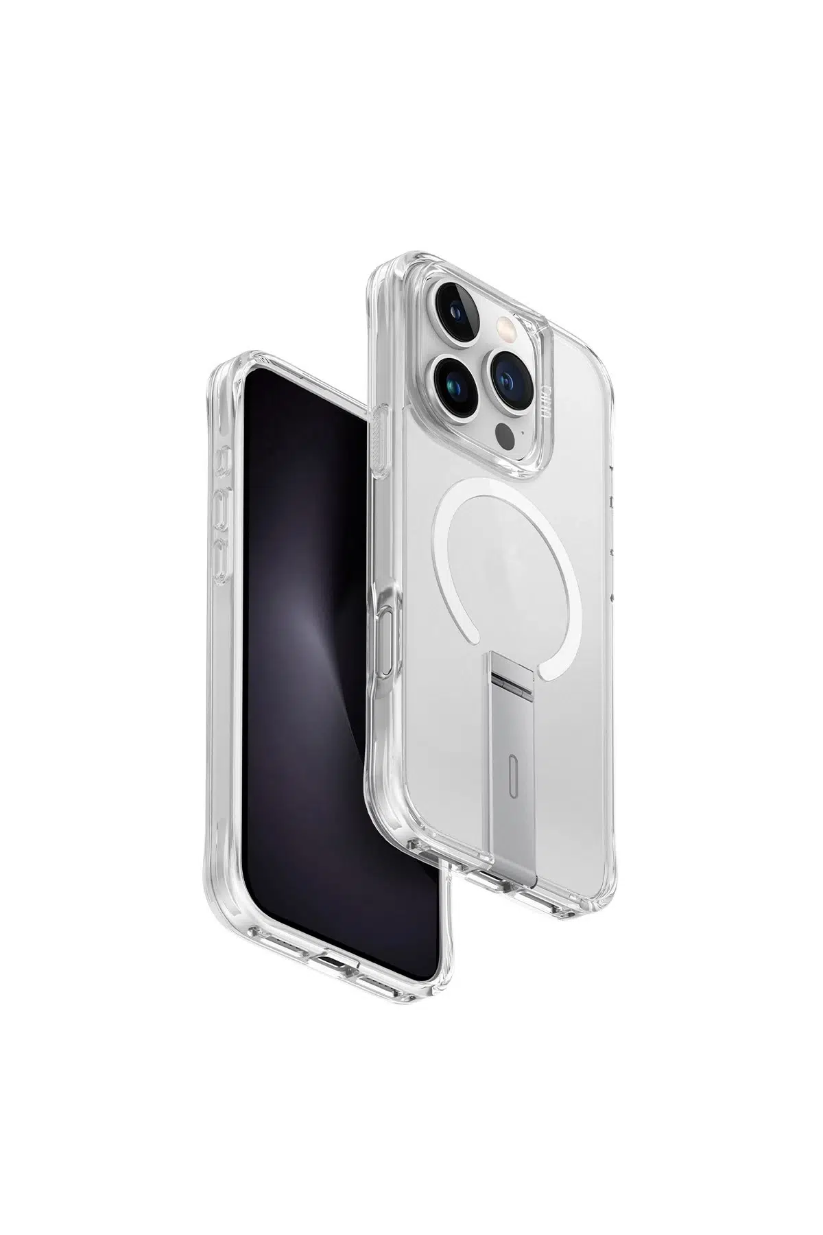 Uniq Apple iPhone 16 Pro Eleva Standlı Magsafe Kapak - Şeffaf
