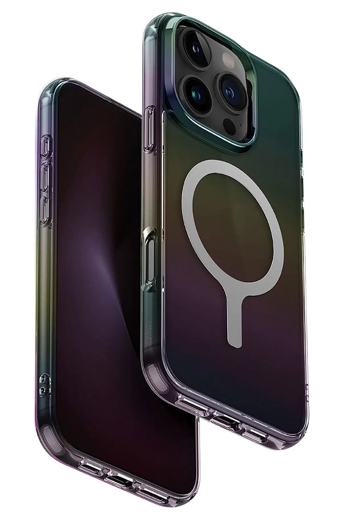 Uniq Apple iPhone 16 Pro Max Iridescia Magsafe Kapak - Dark Rainbow