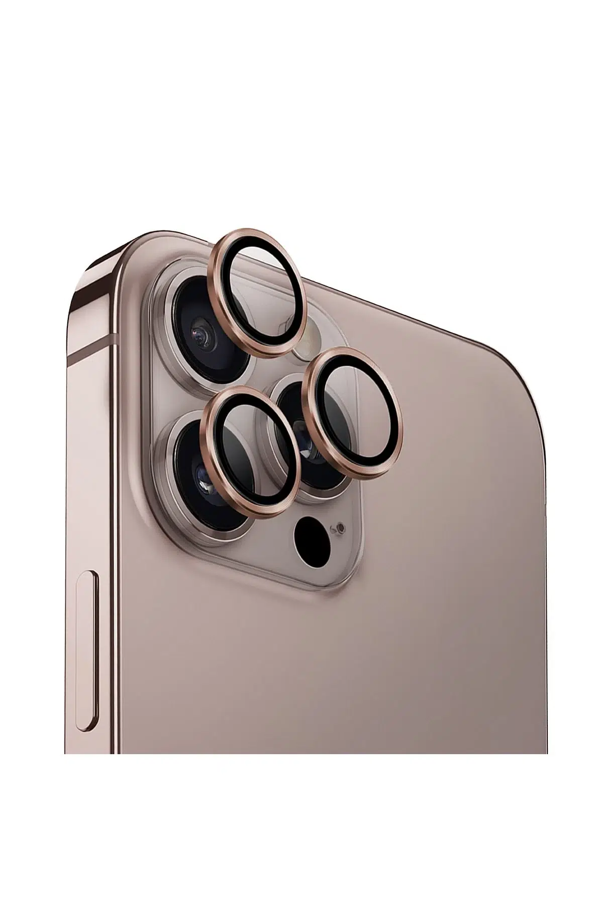 Uniq Apple iPhone 16 Pro Max Optix Alüminyum Kamera Lens Koruyucu - Gold