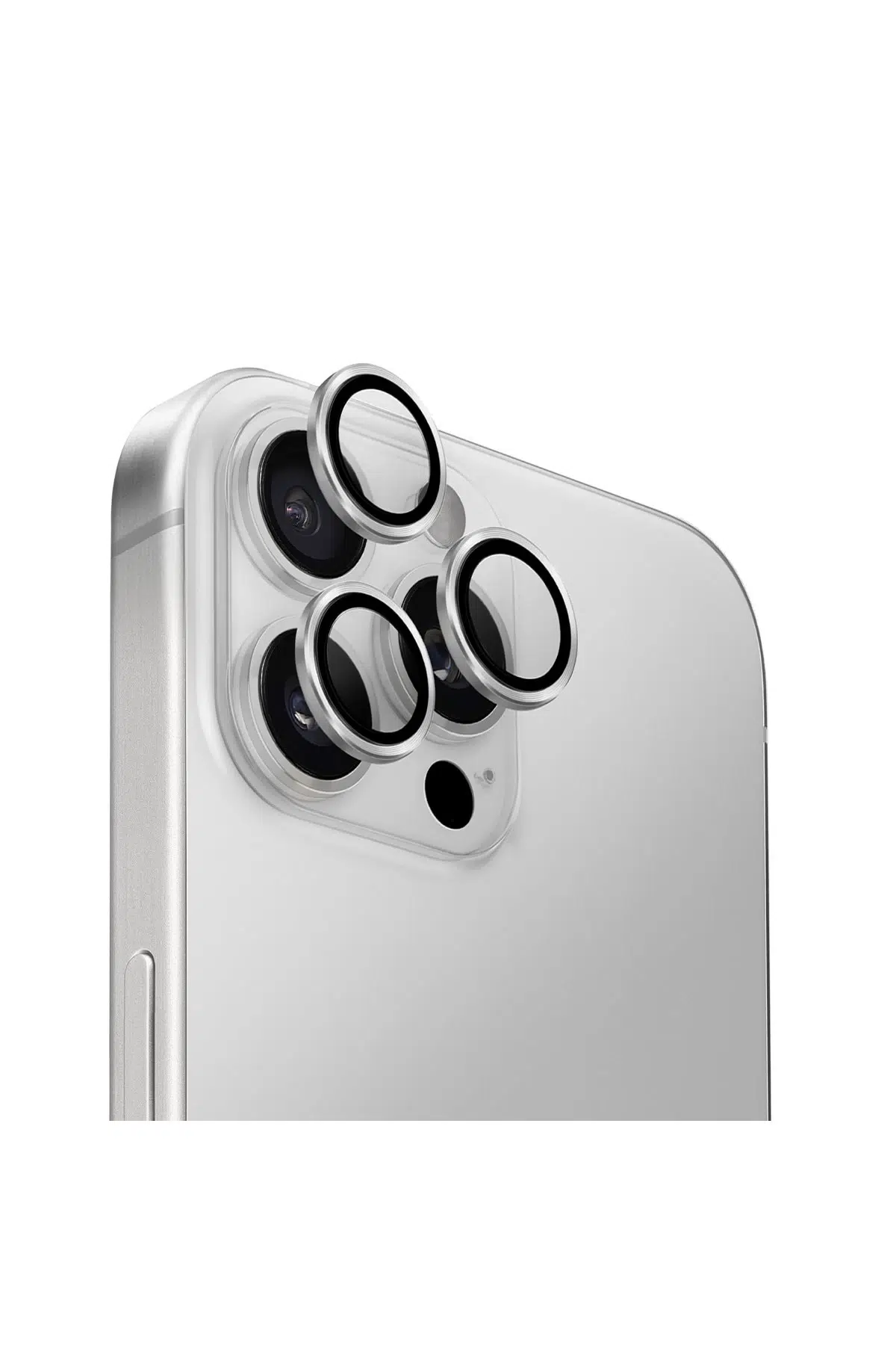 Uniq Apple iPhone 16 Pro Max Optix Alüminyum Kamera Lens Koruyucu - Gümüş