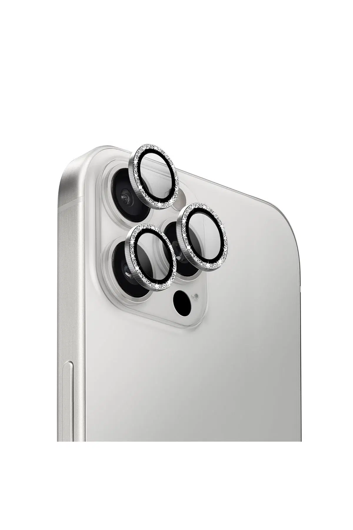 Uniq Apple iPhone 16 Pro Max Optix Simli Alüminyum Kamera Koruyucu - Beyaz