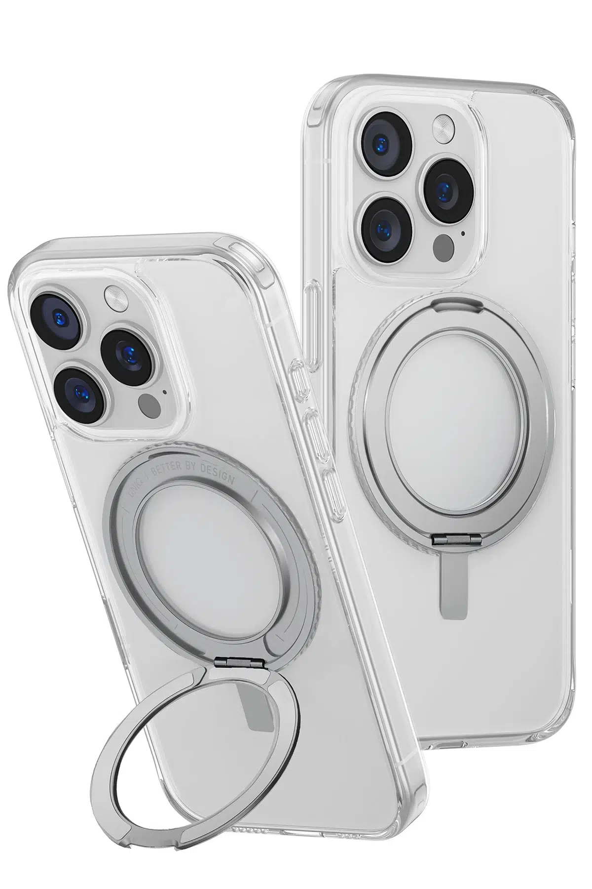 Uniq Apple iPhone 16 Pro Max Swivix Rotating Kickstand Kapak - Şeffaf