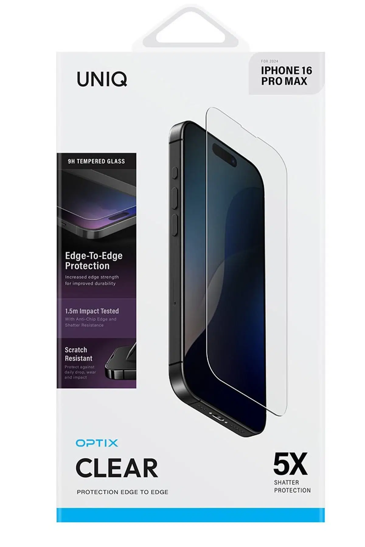 Uniq Apple iPhone 16 Pro Optix Clear Cam Ekran Koruyucu - Şeffaf