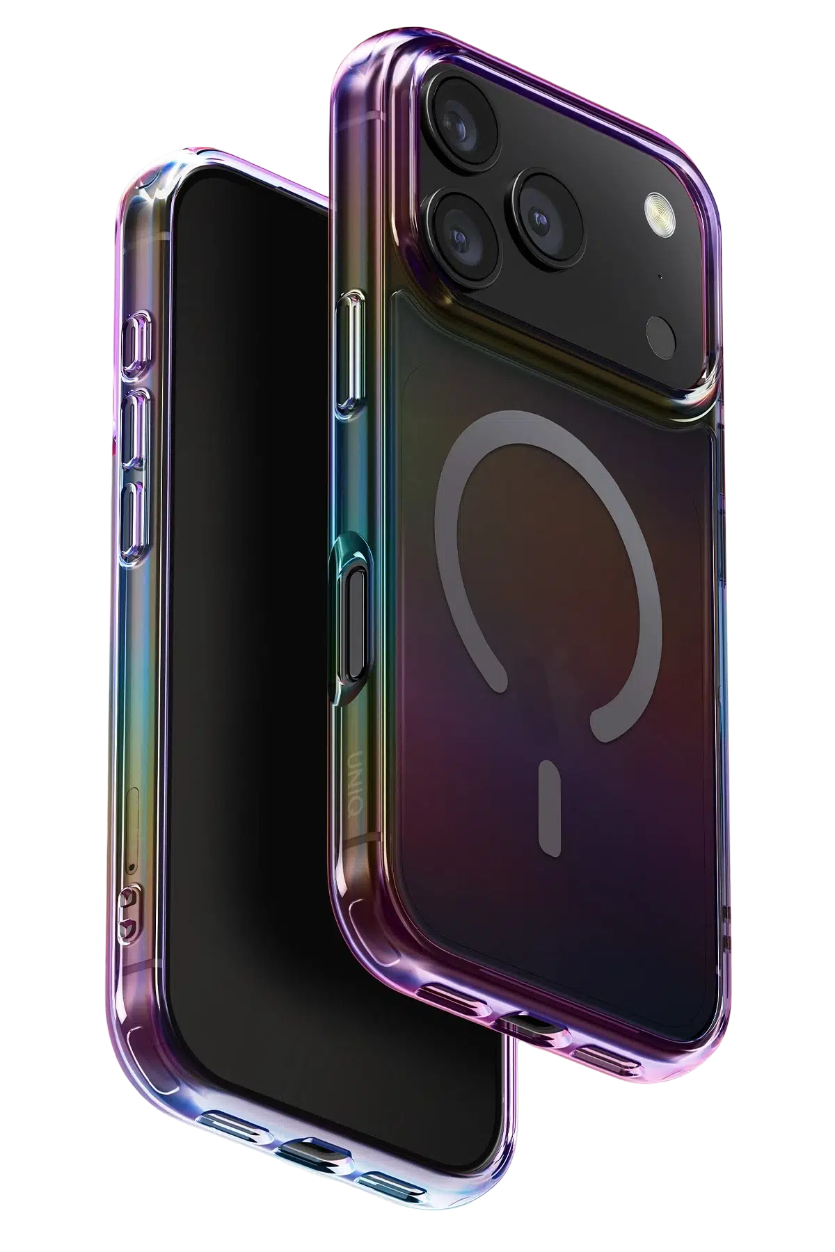 Uniq Apple iPhone 17 Pro Iridescia Magsafe Kapak - Dark Rainbow
