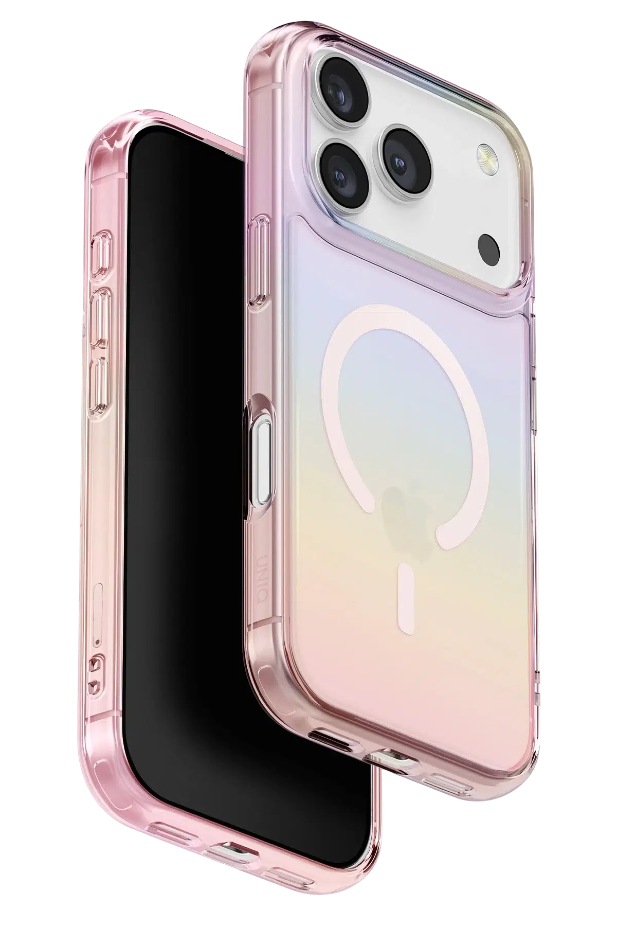 Uniq Apple iPhone 17 Pro Iridescia Magsafe Kapak - Pembe Rainbow