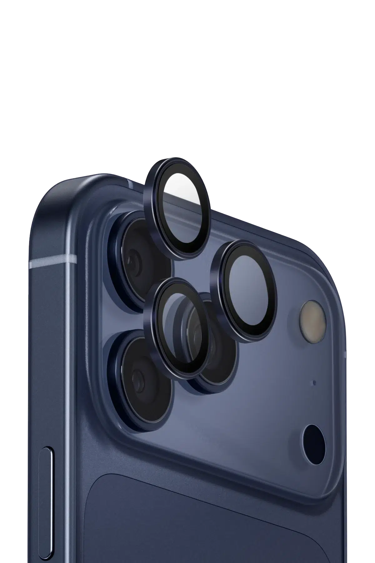 Uniq Apple iPhone 17 Pro Max Optix Alüminyum Kamera Lens Koruyucu - Lacivert