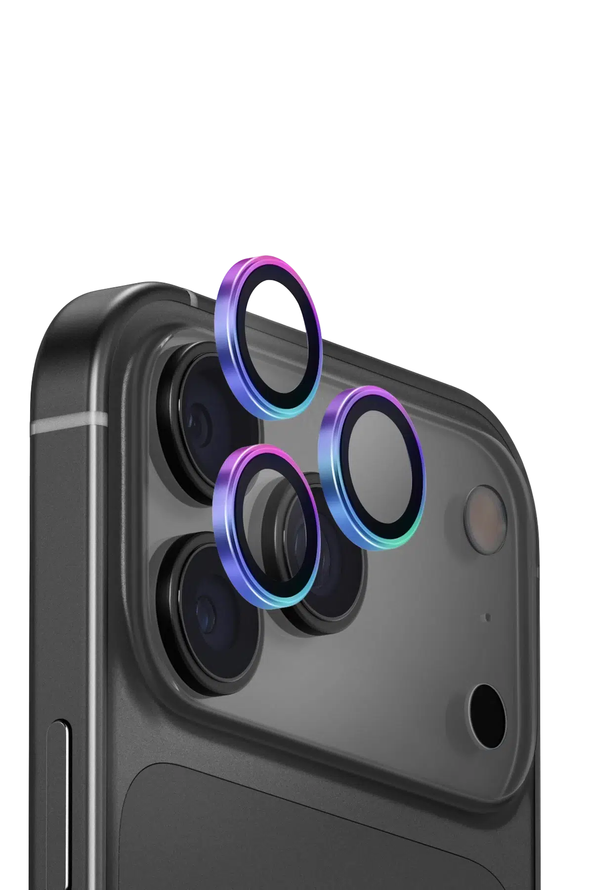 Uniq Apple iPhone 17 Pro Max Optix Alüminyum Kamera Lens Koruyucu - Rainbow