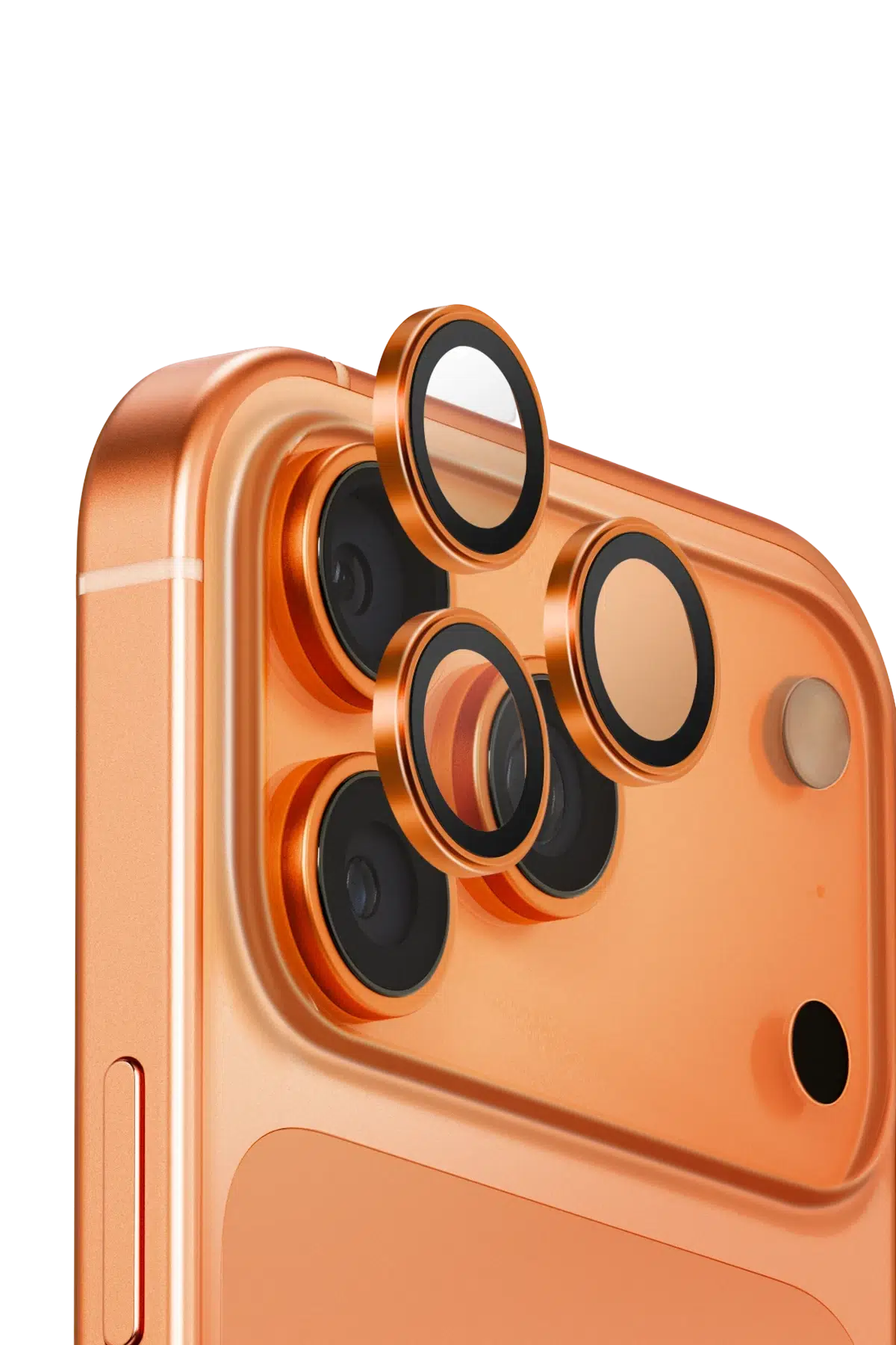 Uniq Apple iPhone 17 Pro Max Optix Alüminyum Kamera Lens Koruyucu - Turuncu