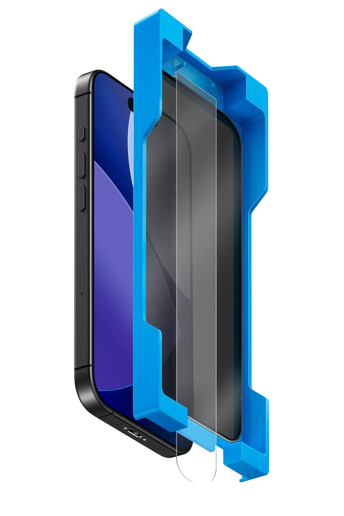 Uniq Apple iPhone 17 Pro Optix Exofit Privacy Applicator Cam Ekran Koruyucu - Siyah