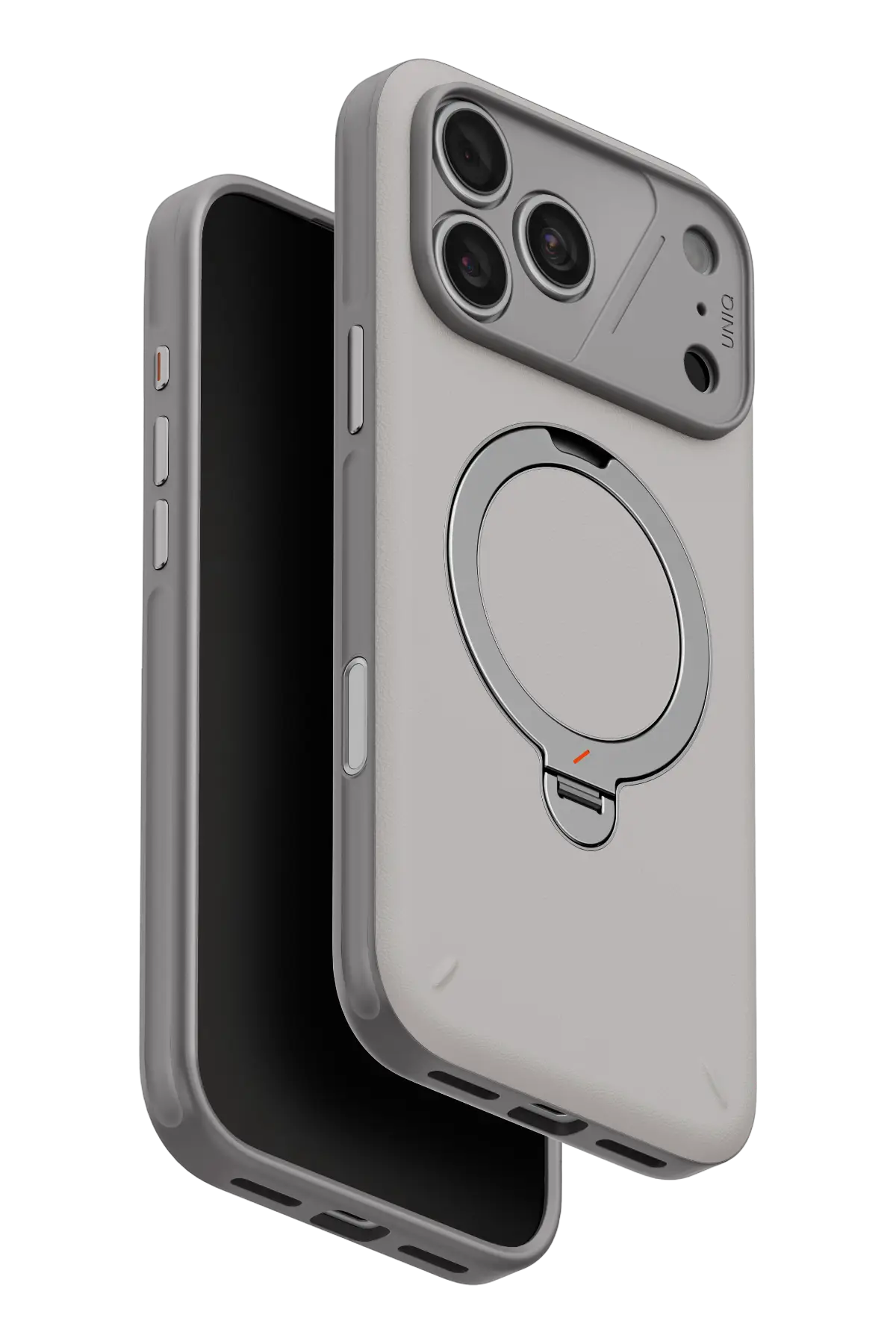Uniq Apple iPhone 18 Pro/17 Pro Elix Rotating Kickstand Kapak - Gri