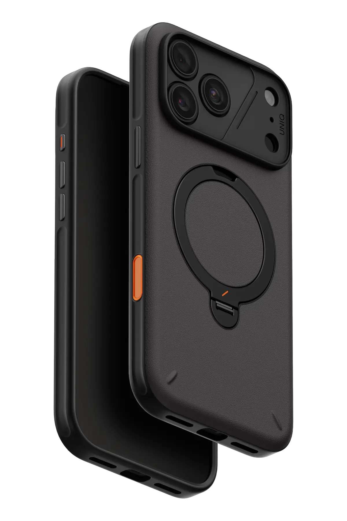 Uniq Apple iPhone 18 Pro/17 Pro Elix Rotating Kickstand Kapak - Siyah