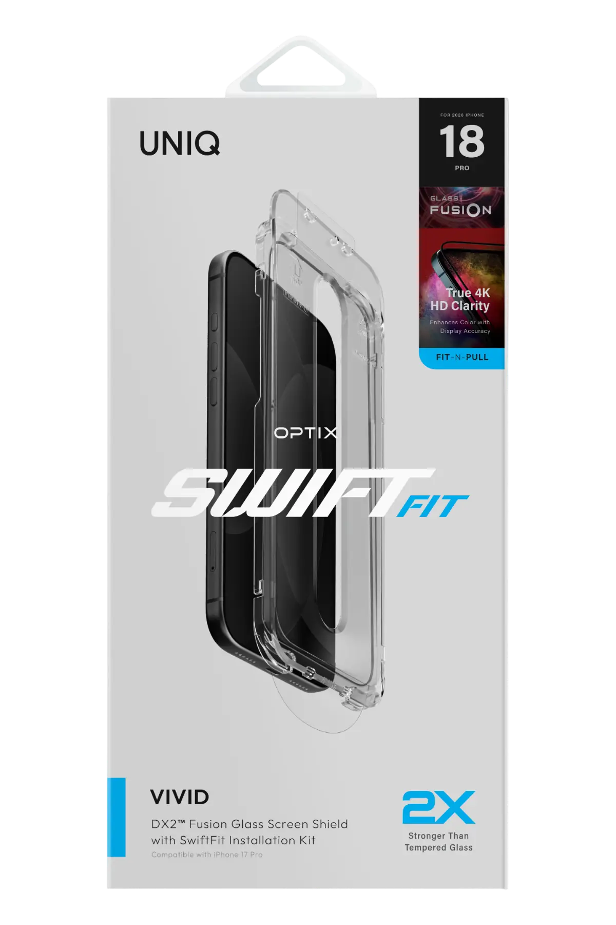 Uniq Apple iPhone 18 Pro/17 Pro Optix Swiftfit Vivid Cam Ekran Koruyucu
