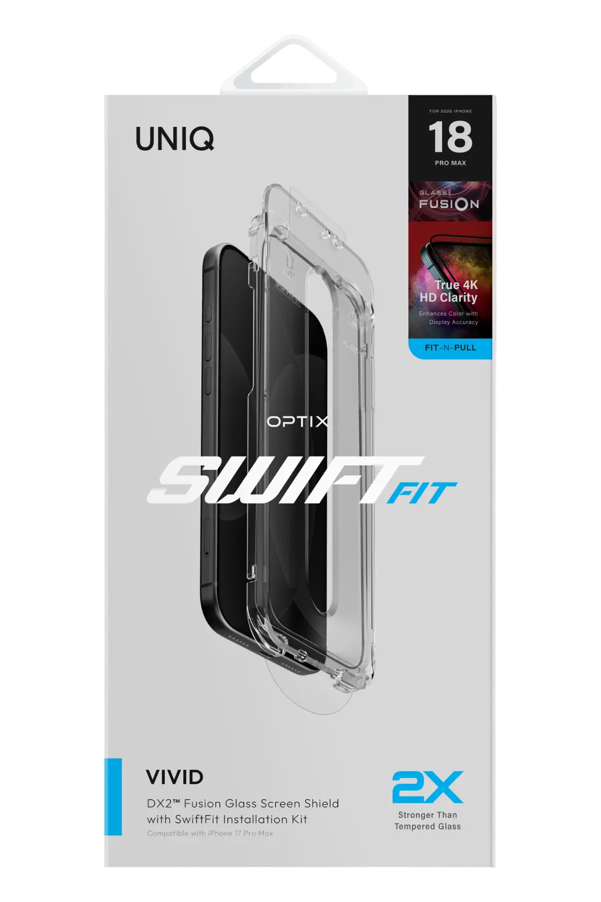 Uniq Apple iPhone 18 Pro Max/18 Pro Max Optix Swiftfit Vivid Cam Ekran Koruyucu