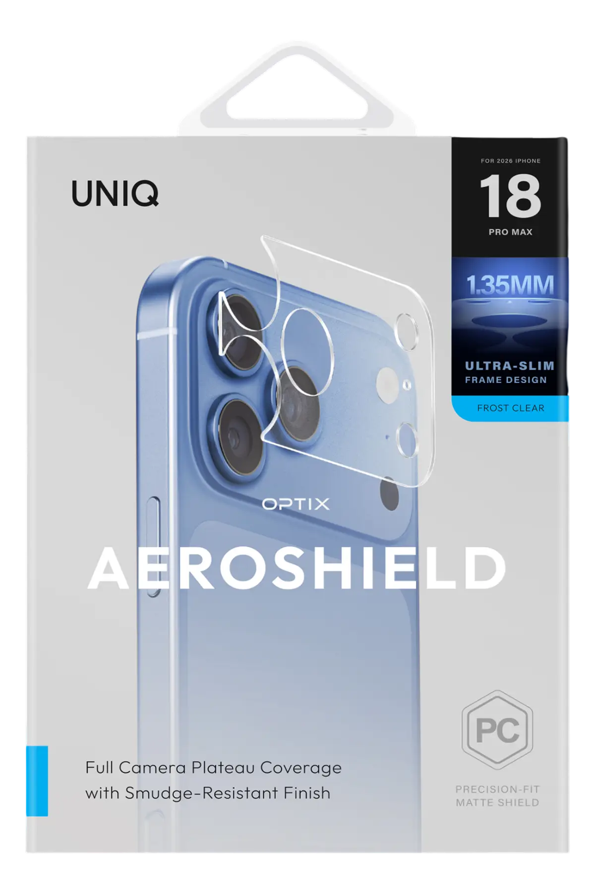 Uniq Apple iPhone 18 Pro Max Optix AeroShield Kamera Modül Koruyucu - Şeffaf