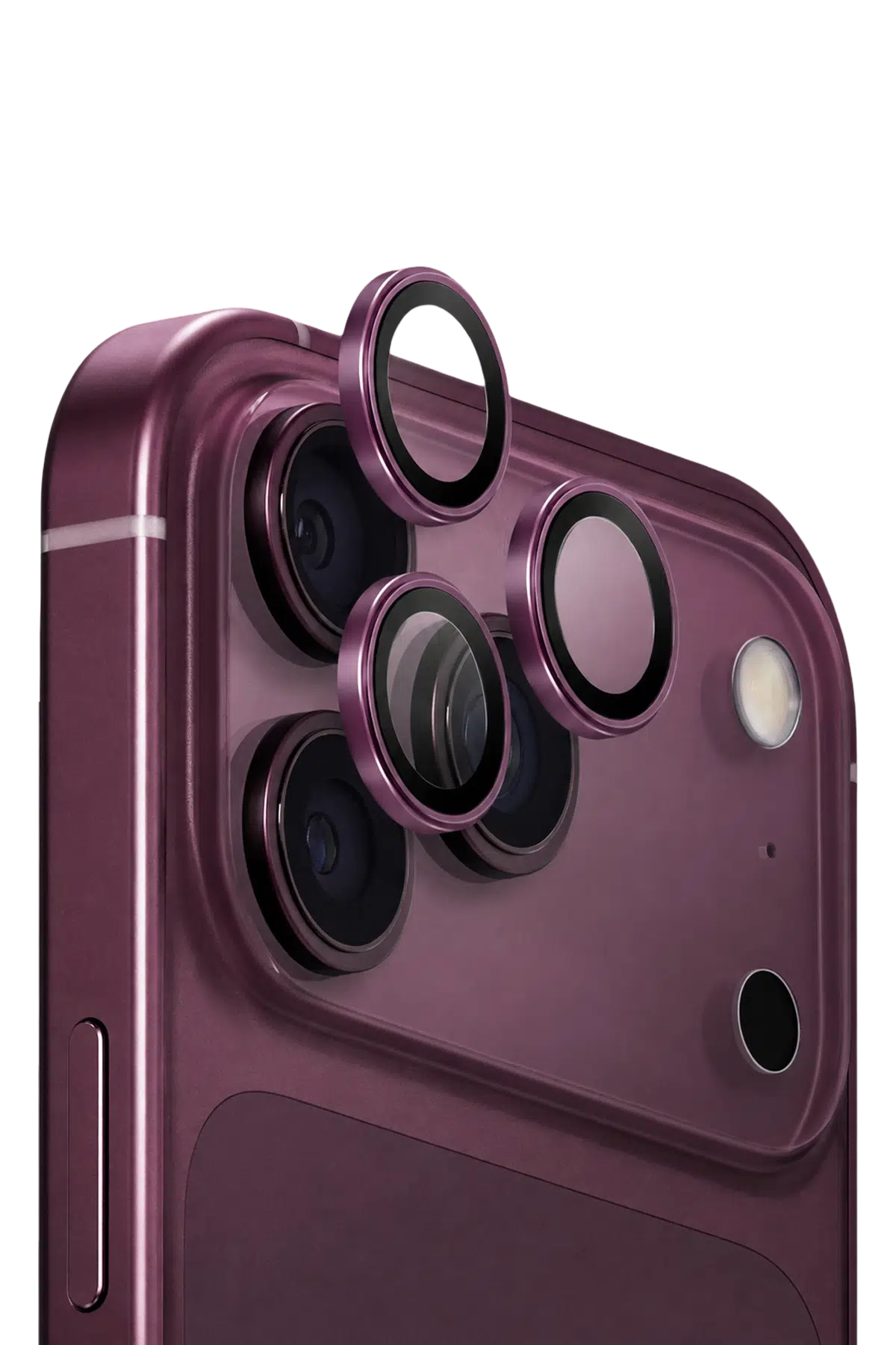 Uniq Apple iPhone 18 Pro Max Optix Aluguard Kamera Lens Koruyucu - Bordo