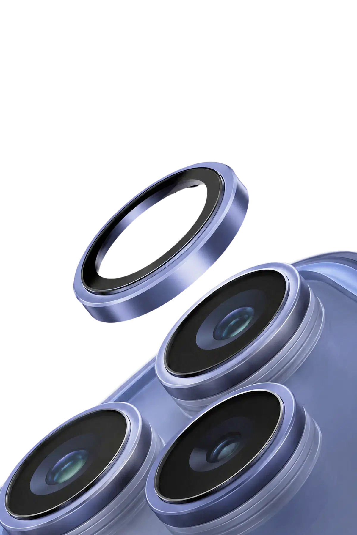 Uniq Apple iPhone 18 Pro Max Optix Prime Kamera Lens Koruyucu - Açık Mavi