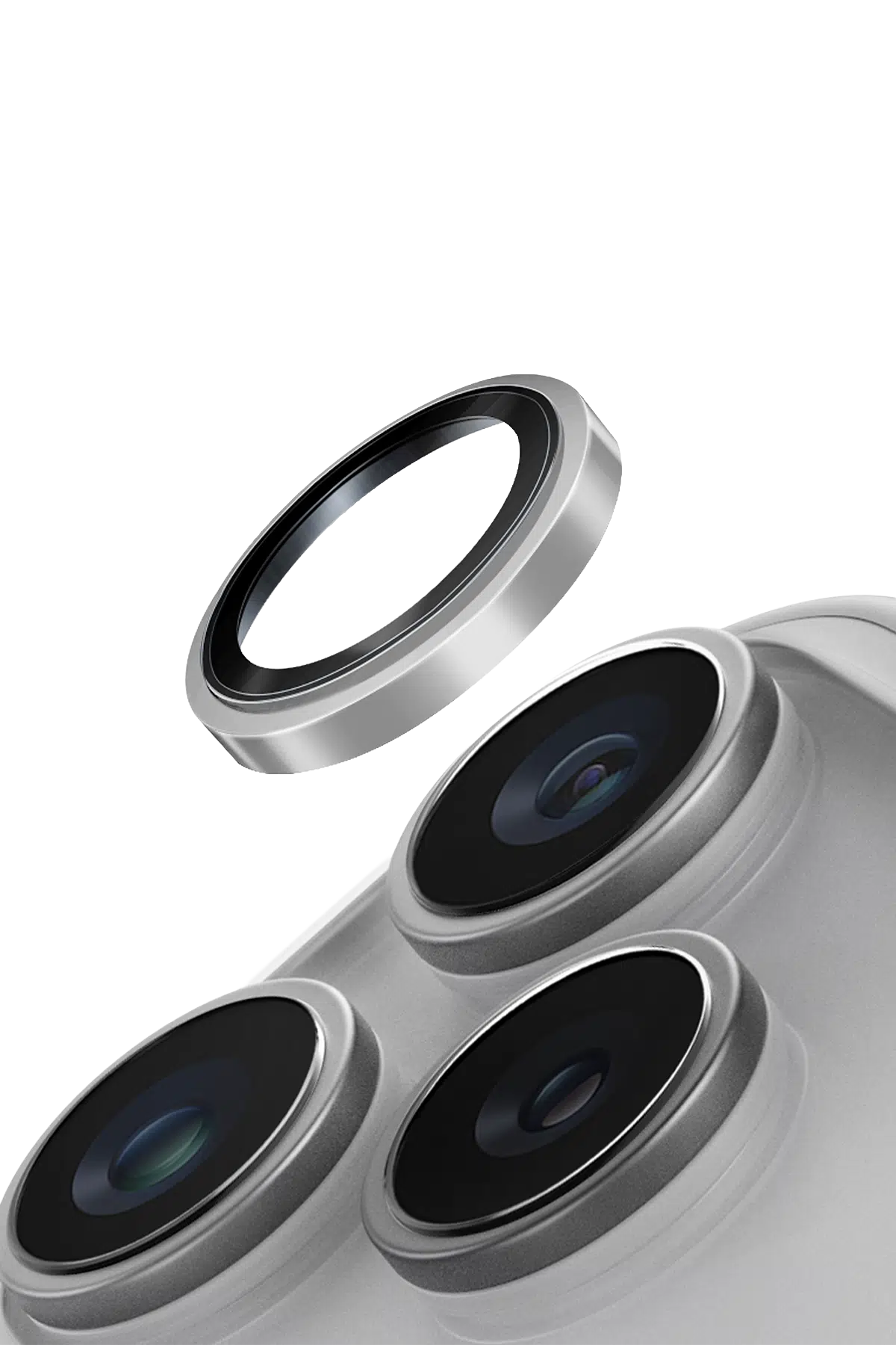 Uniq Apple iPhone 18 Pro Max Optix Prime Kamera Lens Koruyucu - Gümüş