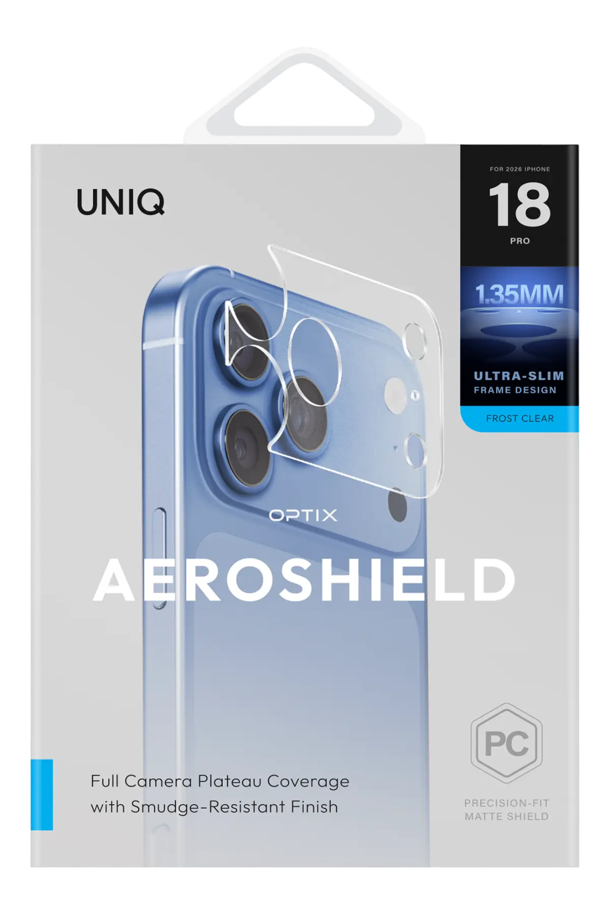 Uniq Apple iPhone 18 Pro Optix AeroShield Kamera Modül Koruyucu - Şeffaf
