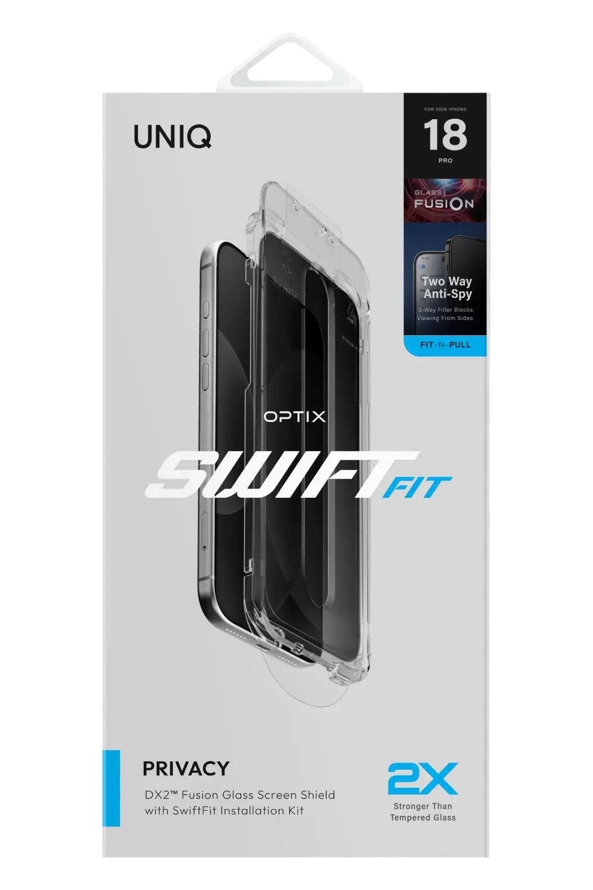 Uniq Apple iPhone 18 Pro Optix Swiftfit Hayalet Cam Ekran Koruyucu