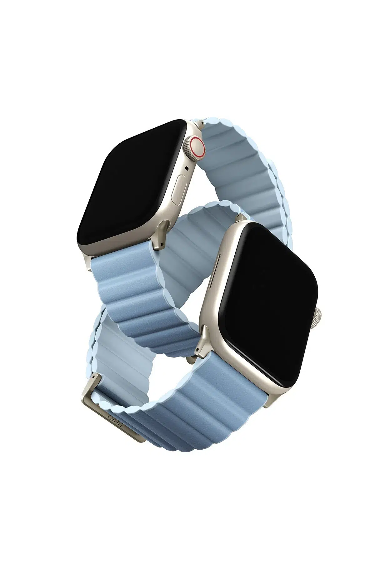 Uniq Apple Watch 41mm Revix Premium Reversible Manyetik Kordon - Mavi-Açık Mavi