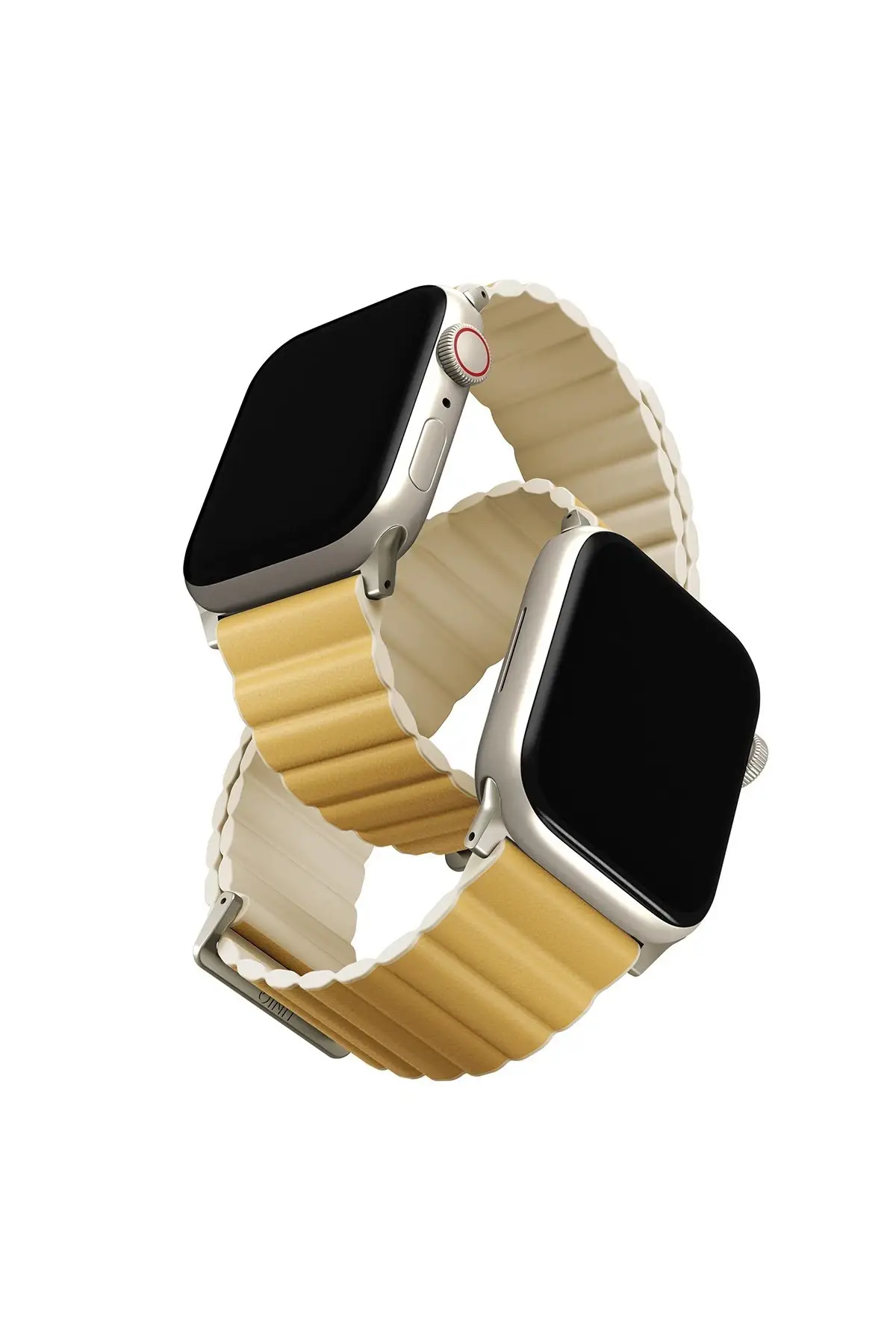 Uniq Apple Watch 41mm Revix Premium Reversible Manyetik Kordon - Sarı-Bej