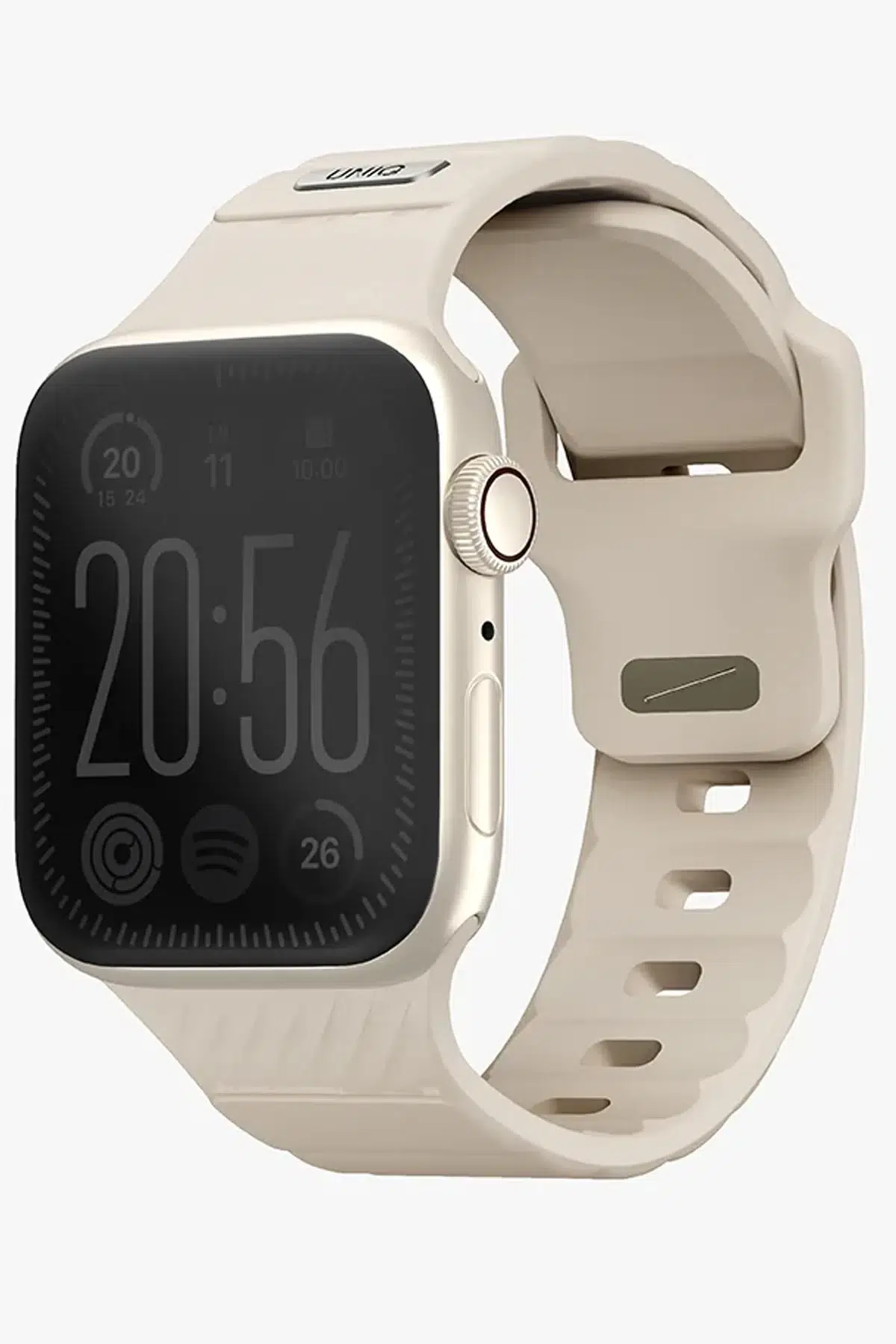 Uniq Apple Watch 41mm Stride FKM Silikon Kordon - Bej