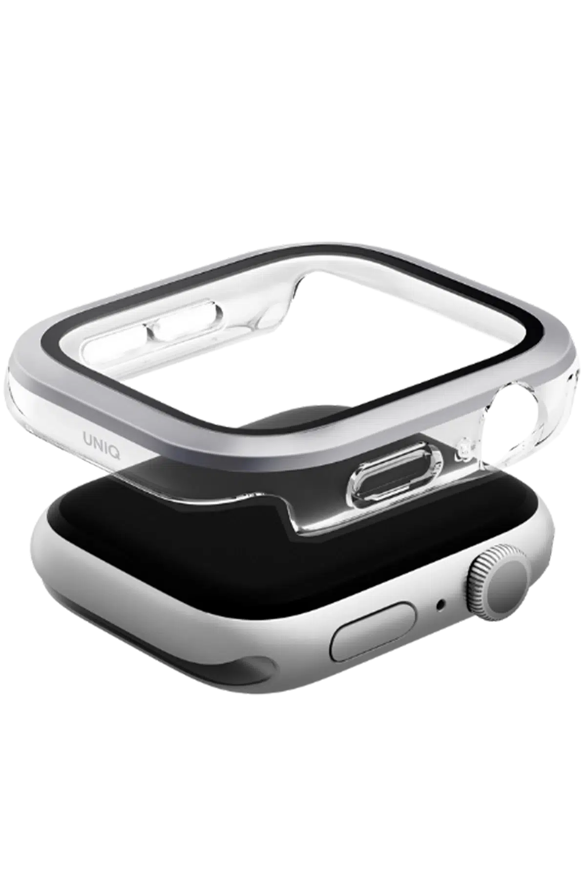 Uniq Apple Watch 42mm Voute Camlı Kasa Ekran Koruyucu - Gümüş