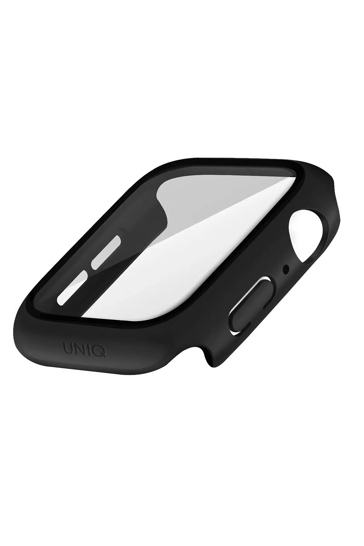 Uniq Apple Watch 45mm Nautic Camlı Kasa Ekran Koruyucu - Siyah