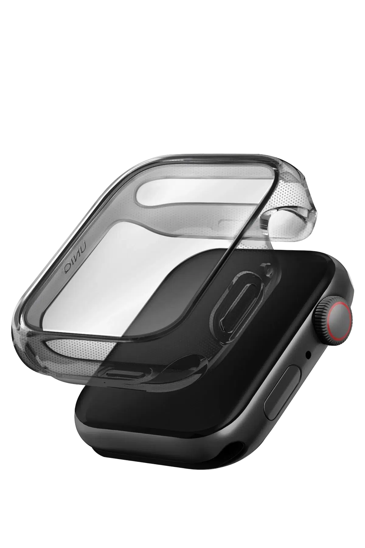 Uniq Apple Watch SE (3.Nesil) 44mm Garde Kasa Cam Ekran Koruyucu - Füme
