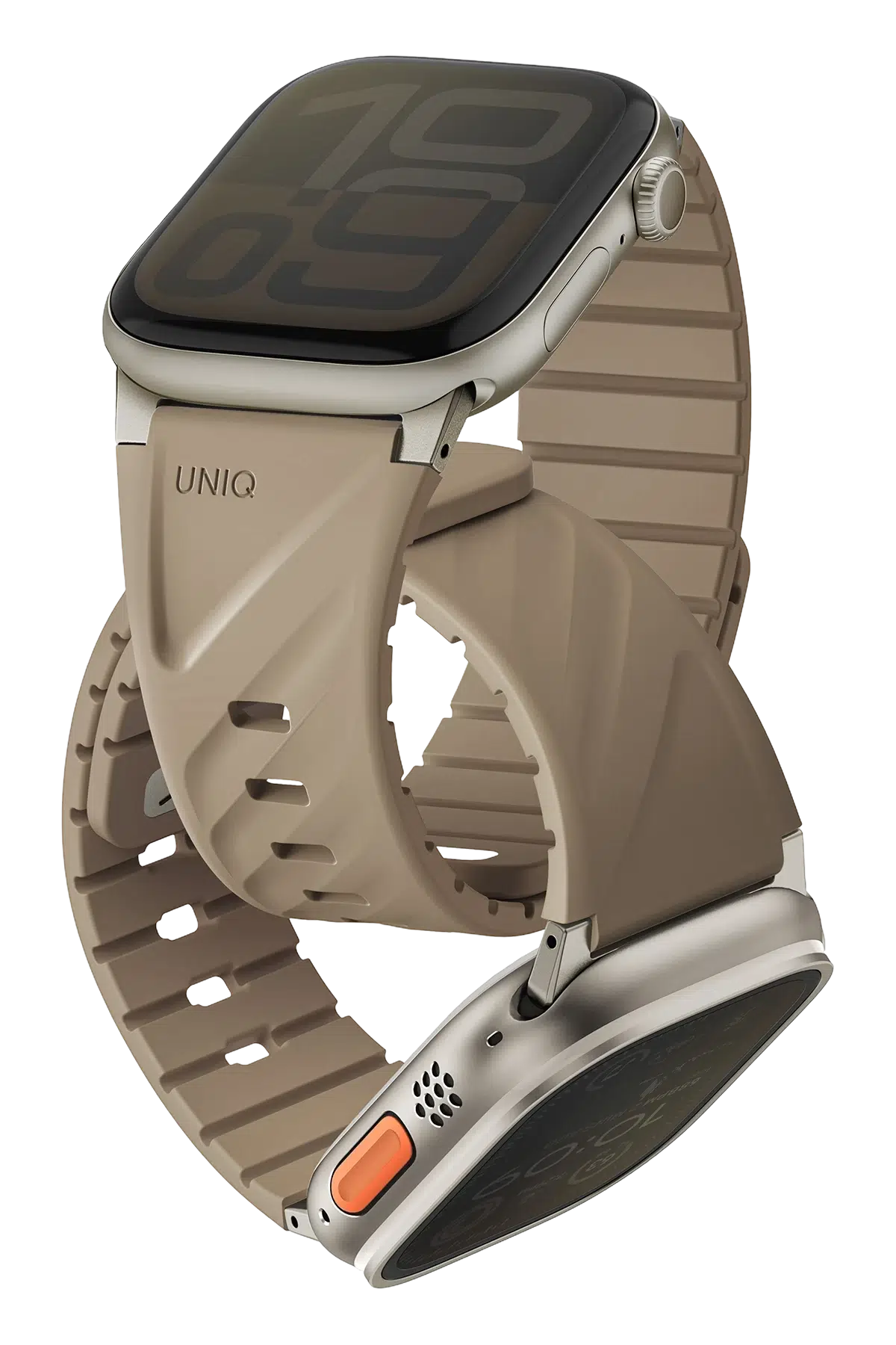 Uniq Apple Watch Ultra 49mm Fluo Manyetik Kordon - Bej