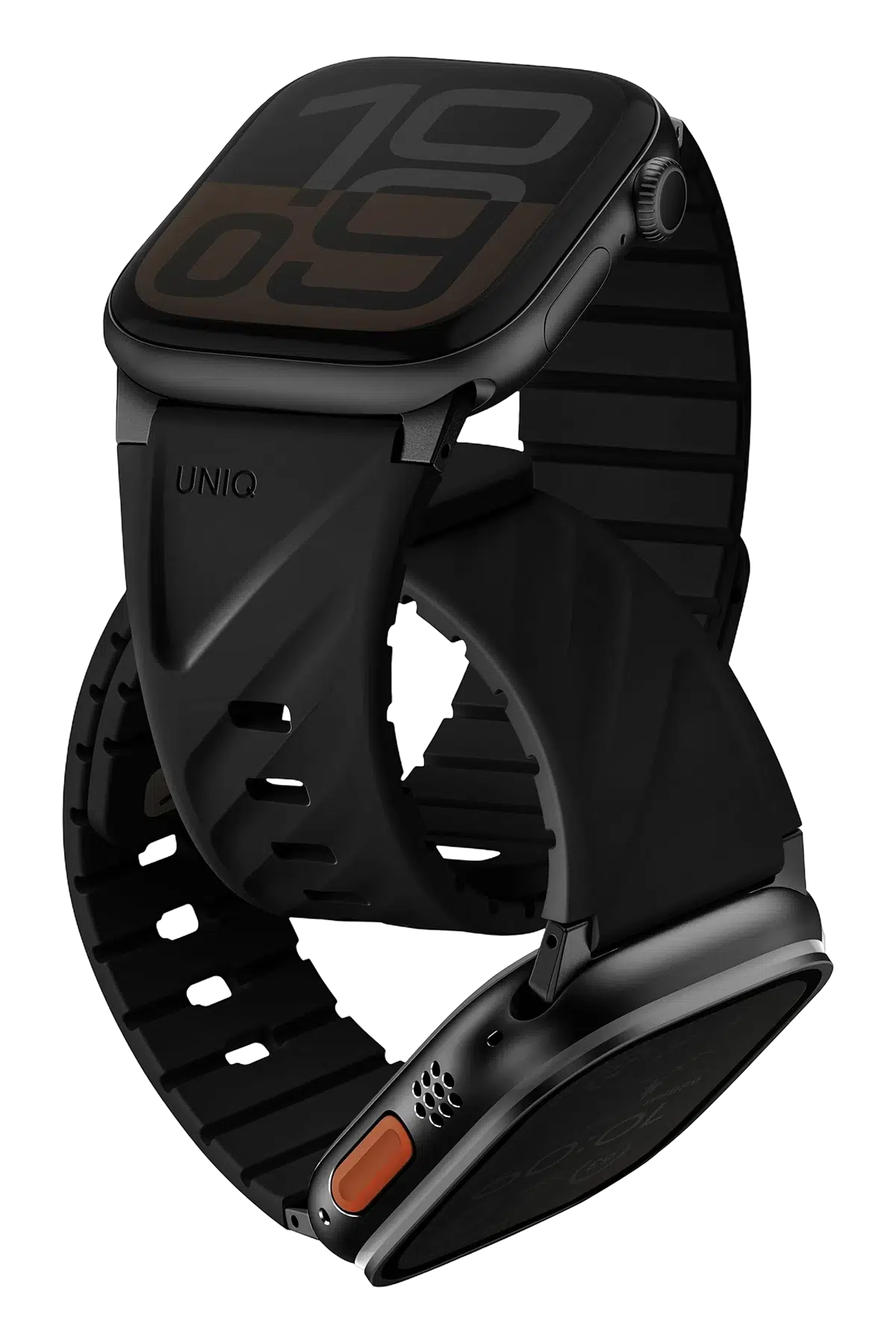 Uniq Apple Watch Ultra 49mm Fluo Manyetik Kordon - Siyah