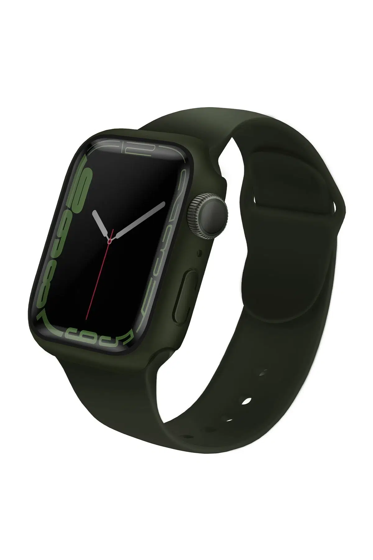 Uniq Apple Watch Ultra 49mm Legion Camlı Silikon Kasa Koruyucu - Yeşil