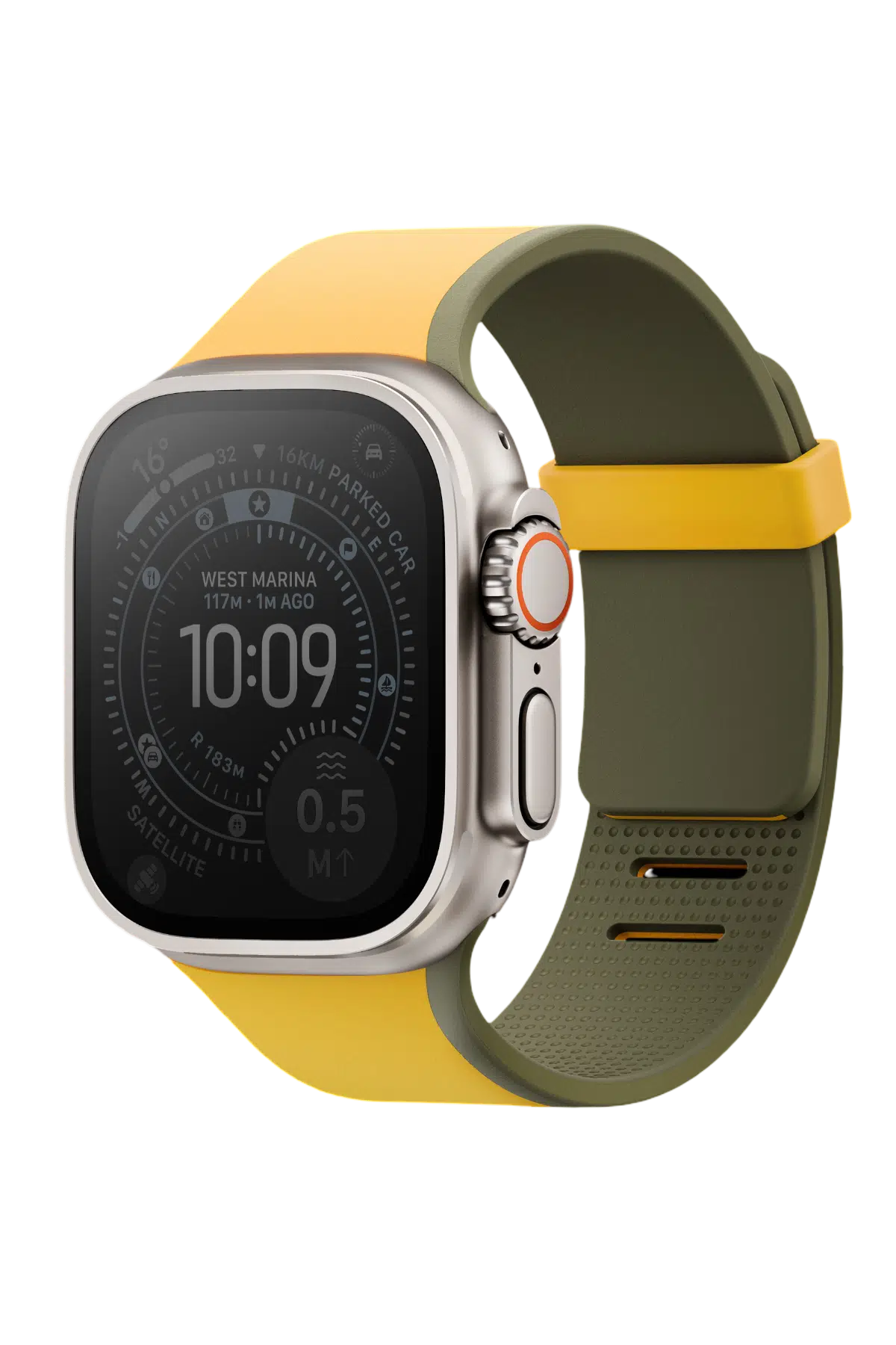 Uniq Apple Watch Ultra 49mm Revix IV Reversible Manyetik Kordon - Sarı-Yeşil