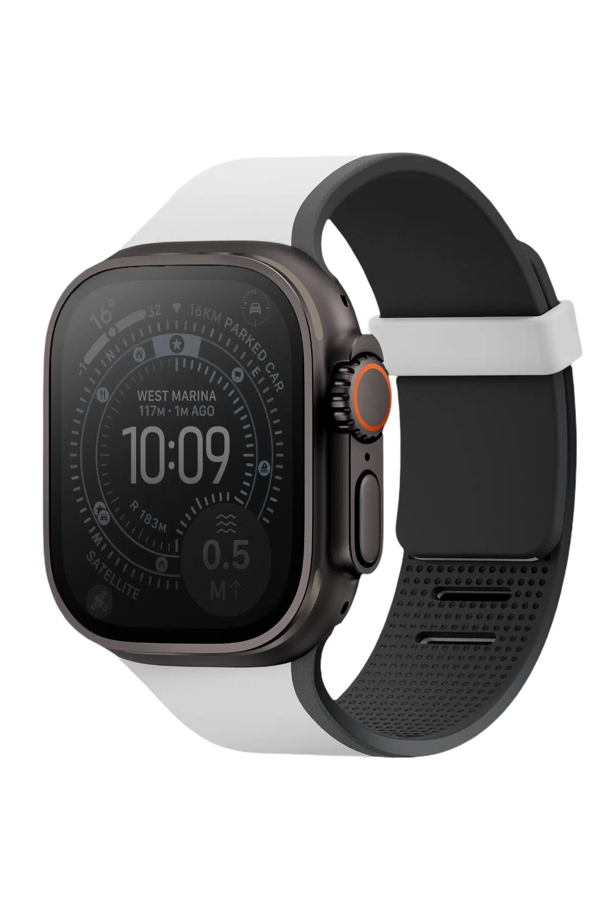 Uniq Apple Watch Ultra 49mm Revix IV Reversible Manyetik Kordon - Siyah-Gri